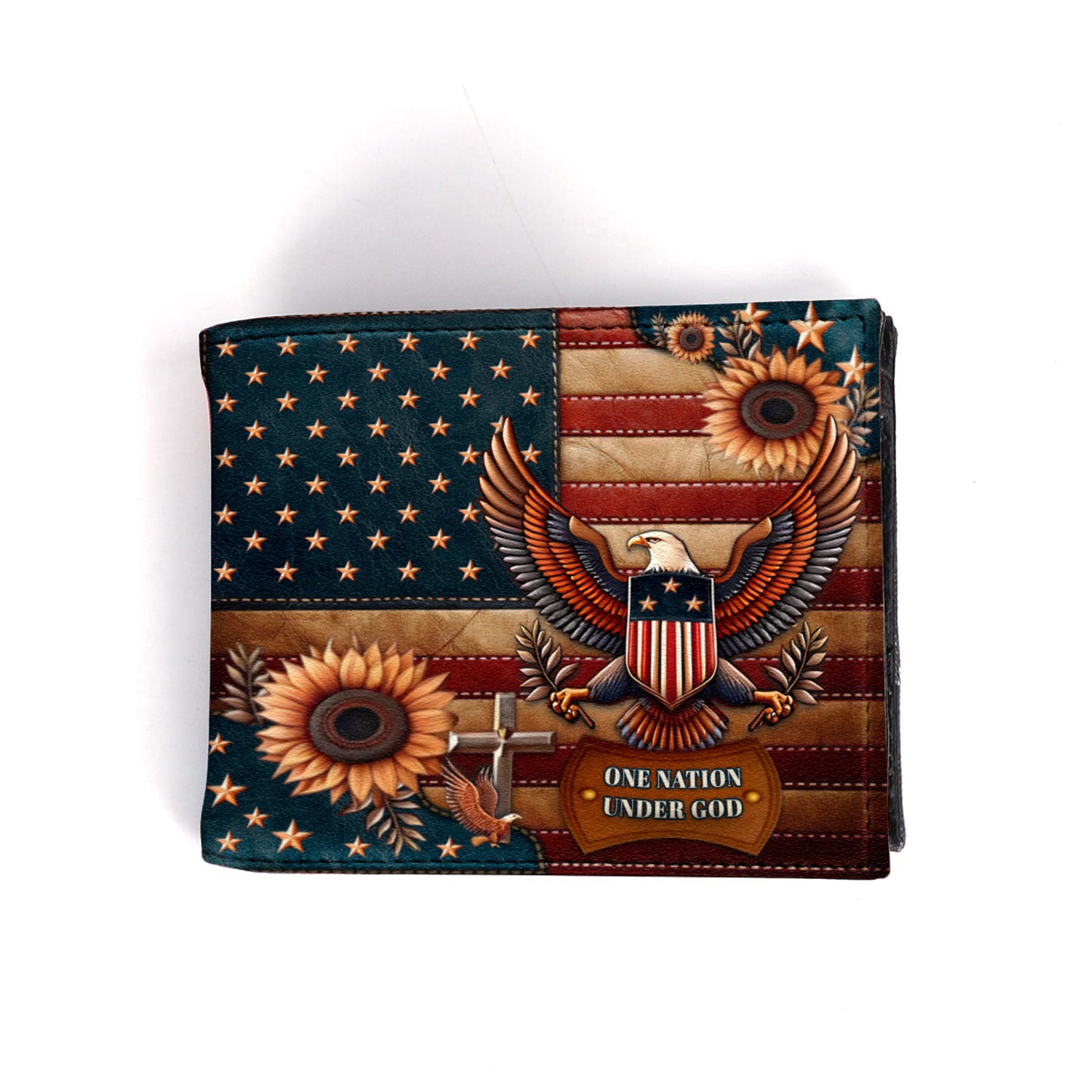 One Nation Under God - Men's Leather Wallet - IND01