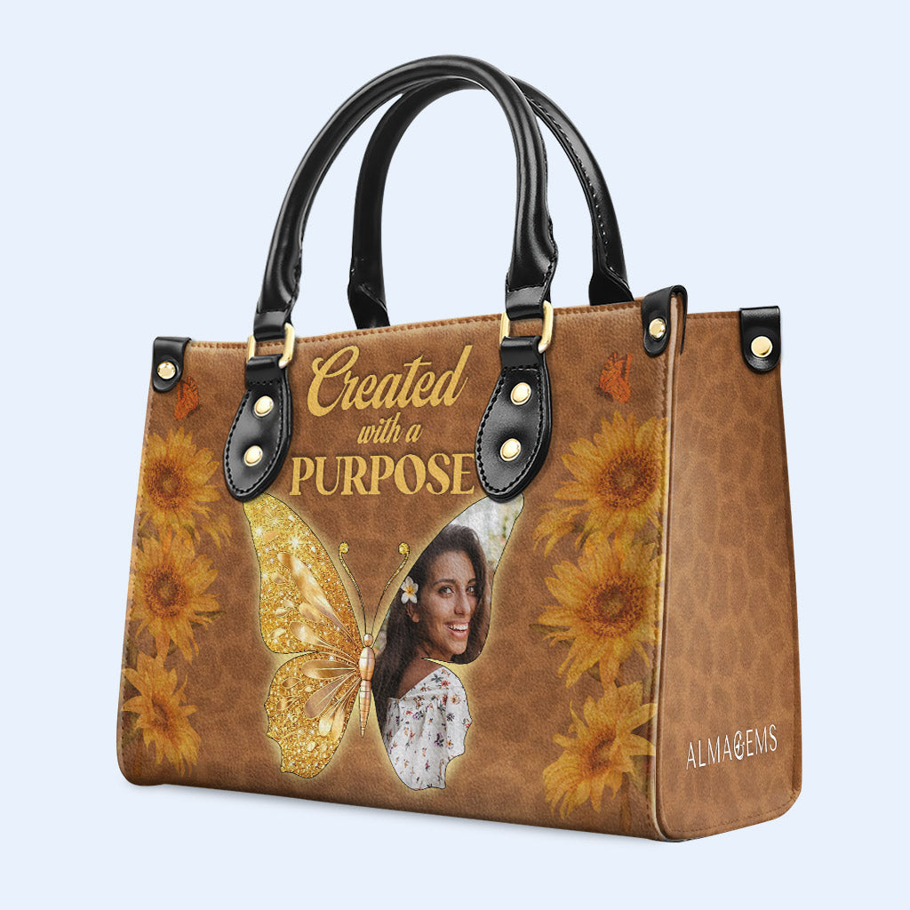 Created With A Purpose - Personalized Custom Leather Handbag - DG067_HB
