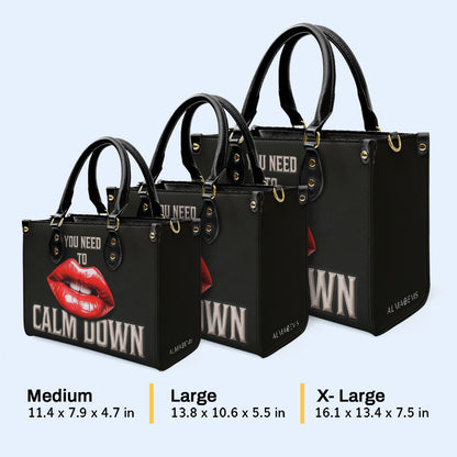 Calm Down - Bespoke Leather Handbag - calmdown03