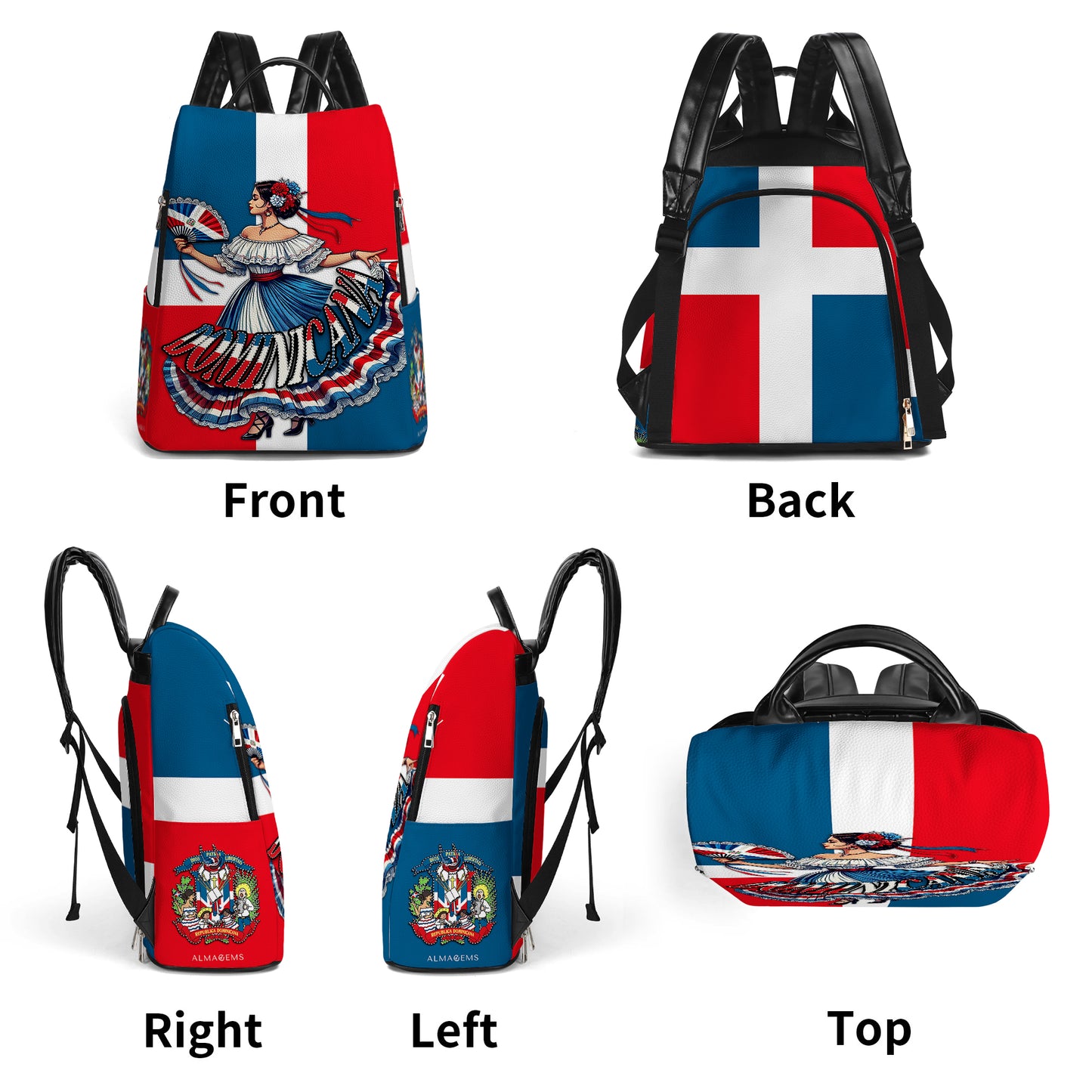 Dominicana - Personalized Custom Leather BackPack - LA002_BP