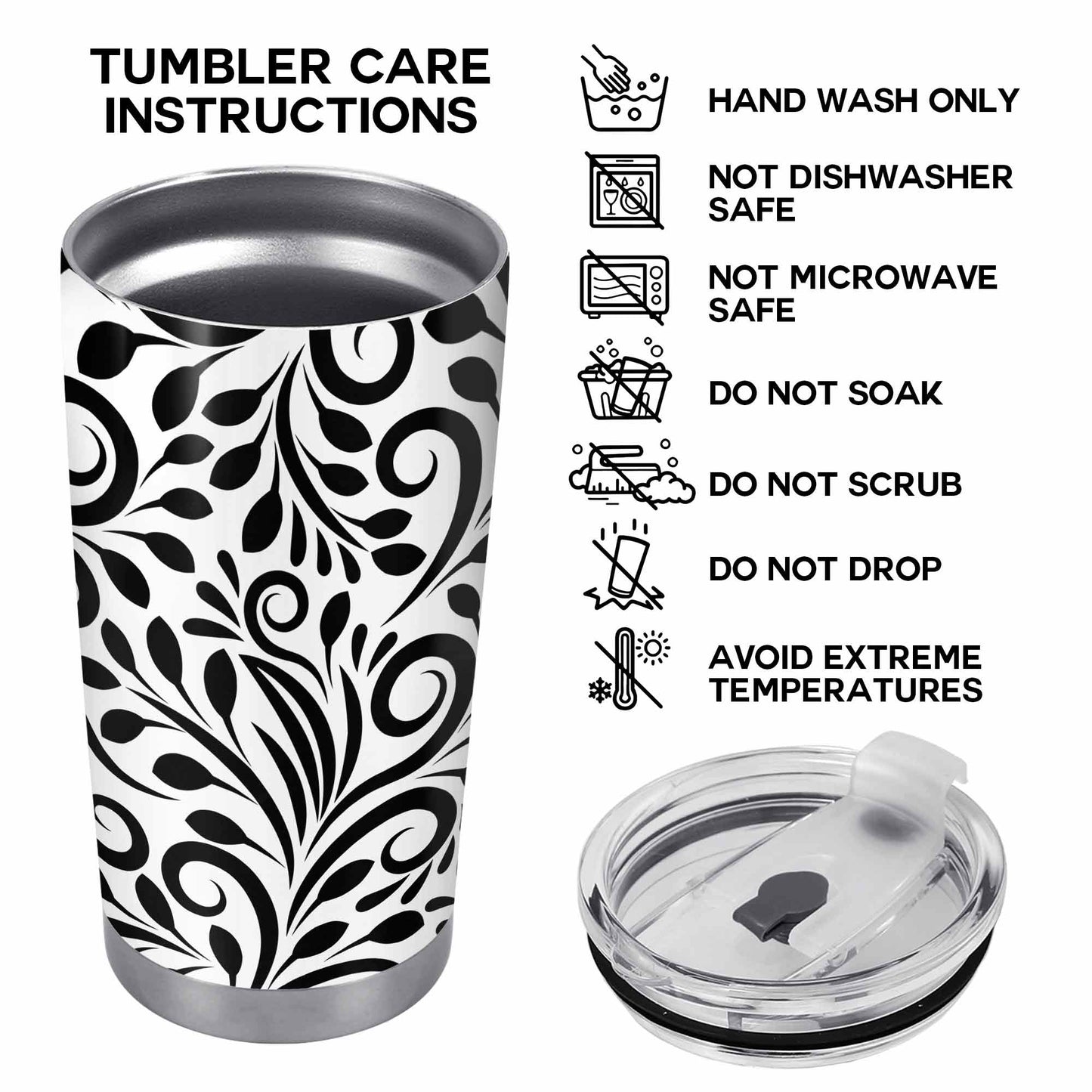 Essential - Stainless Steel Tumbler 20oz 30oz - AA004_TB