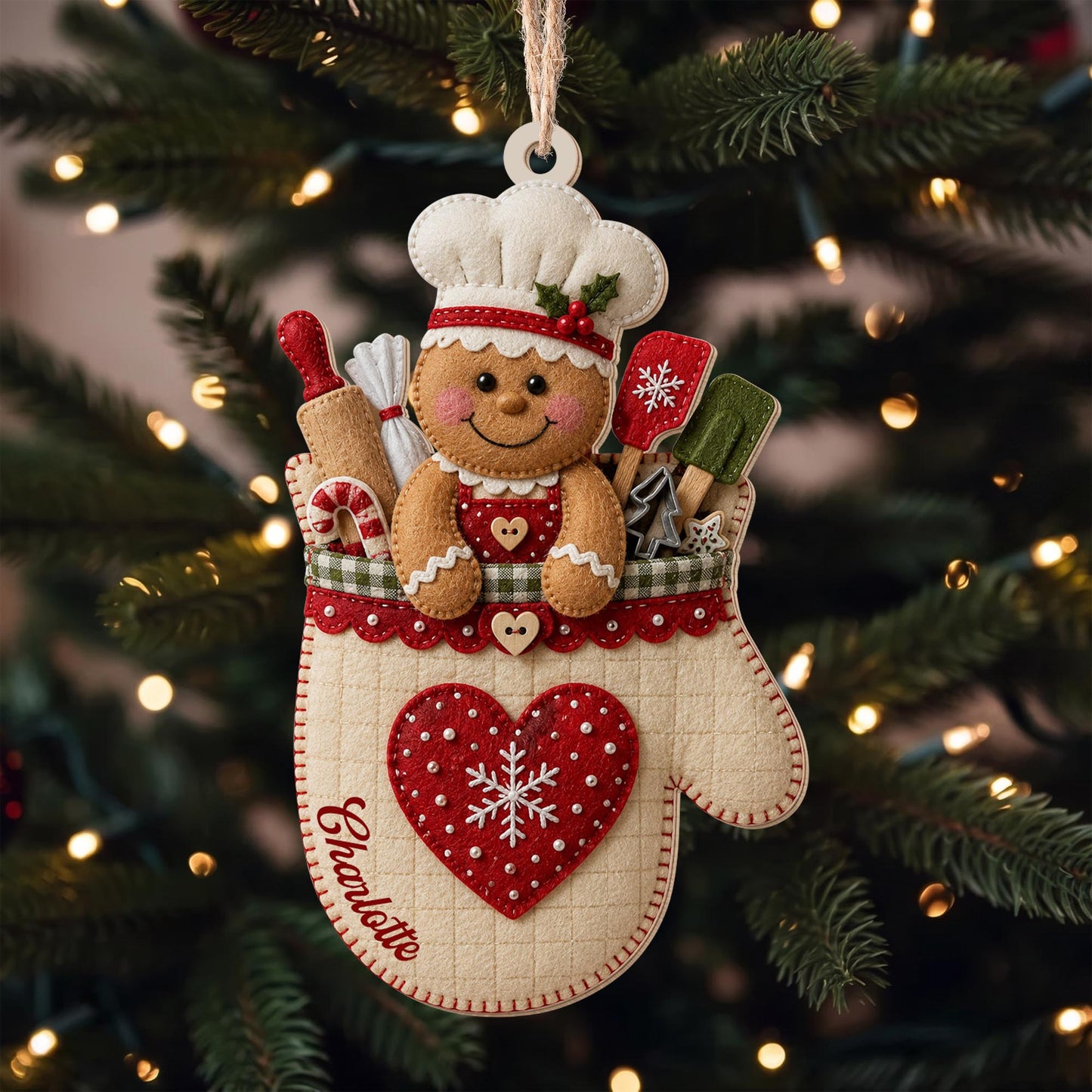 Brave Firefighter Spirit Christmas Tree With Fire Truck And Helmets - Personalized Custom Wood Ornament, Custom Shaped - BAKE067_WDO