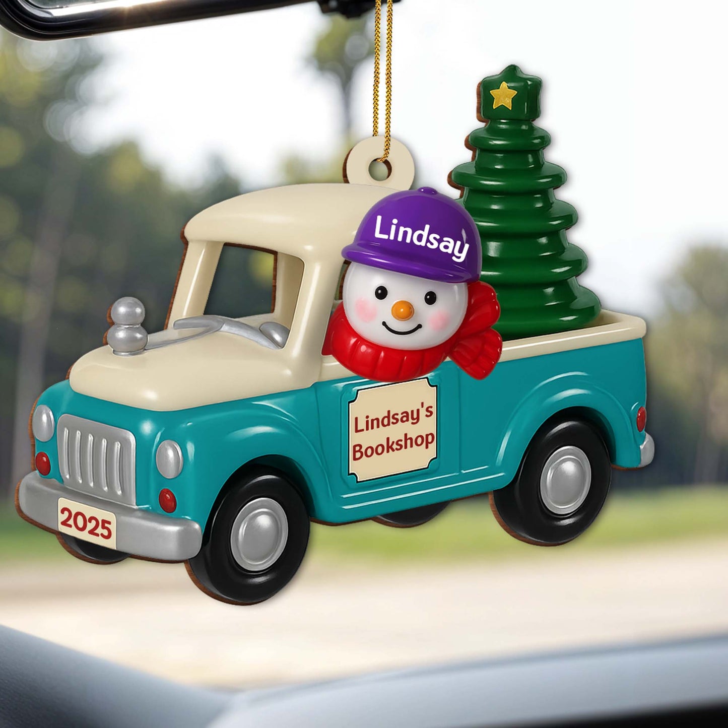 Celebra la magia de los libros y la alegría de la temporada - Adorno de madera personalizado, forma personalizada - BLV004_WDO