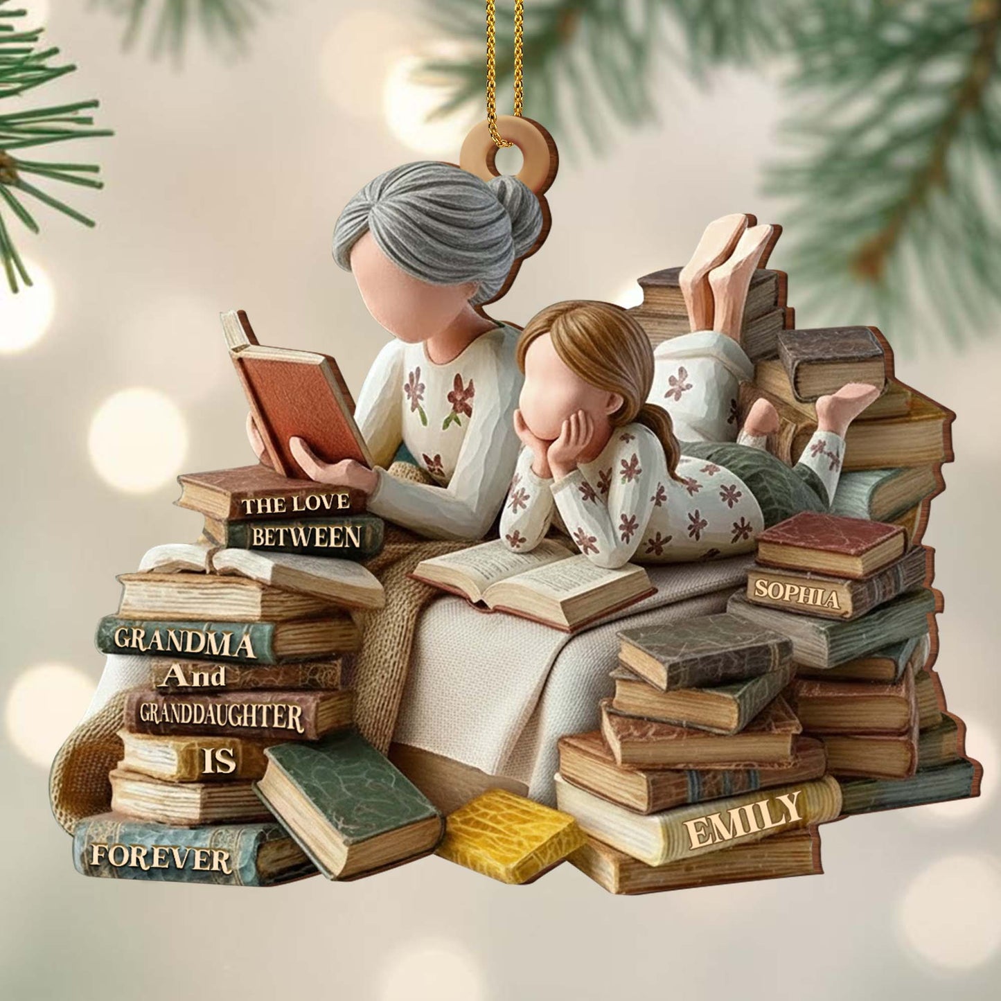 The Love Between Grandma And Granddaughter, Books And Figurines