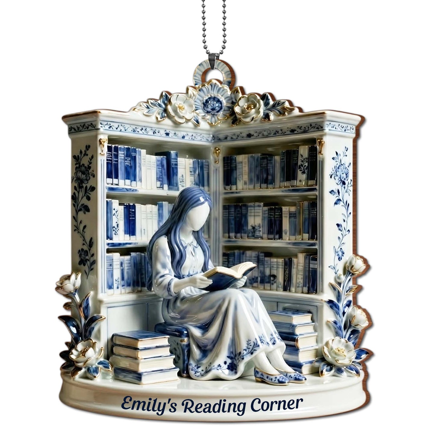 Emily's Reading Corner With Books And Flowers