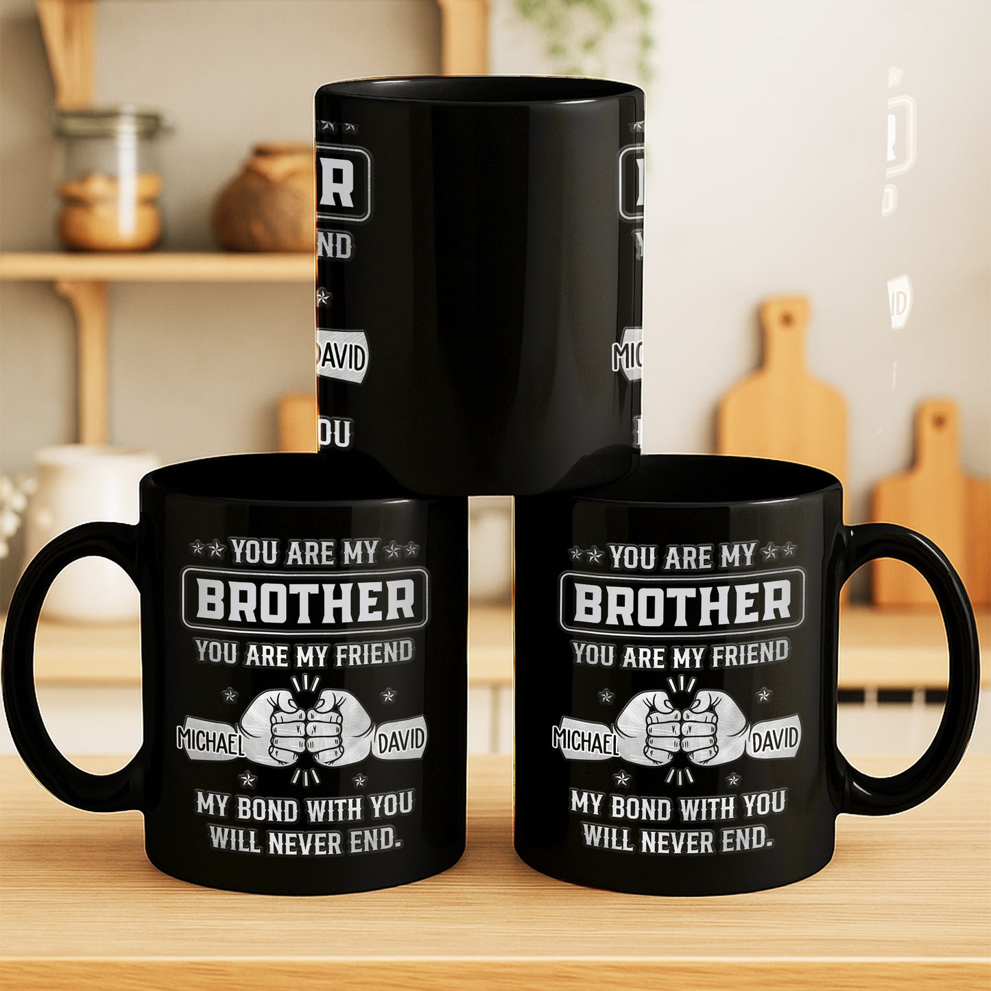 You Are My Brother, My Bond Will Never End Handshake Design
