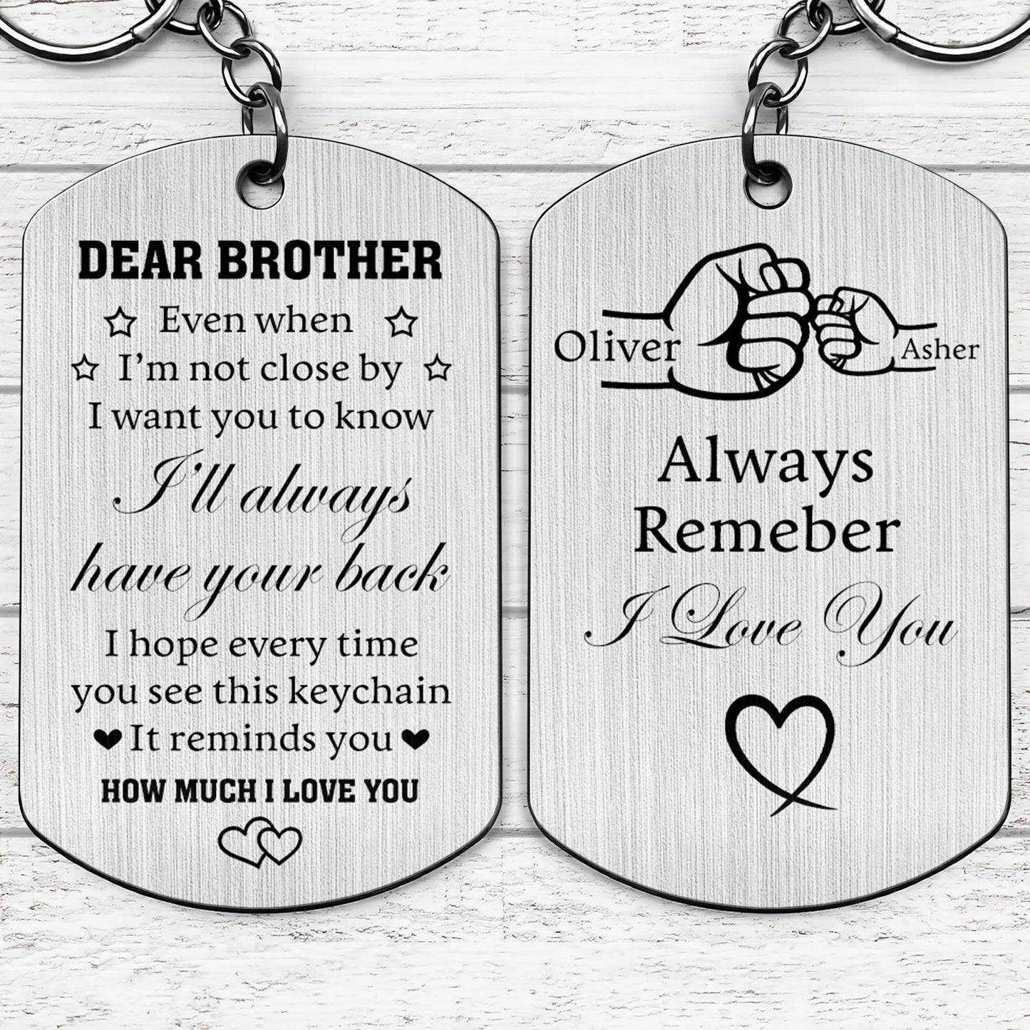 Dear Brother Even When I Am Not Close By Fist Bump Heart