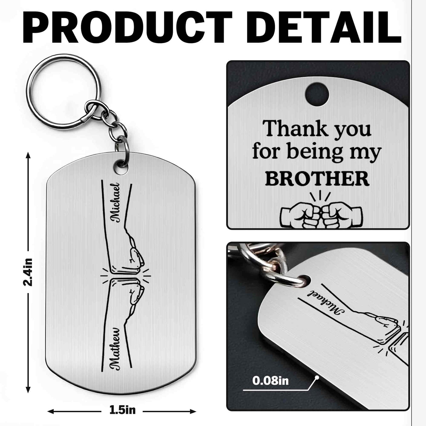 Thank You For Being My Brother Fist Bump Graphic