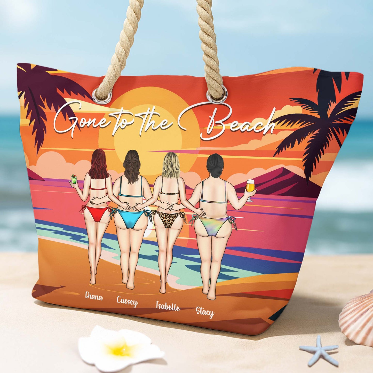 Gone to the Beach, Palm Trees and Sunset