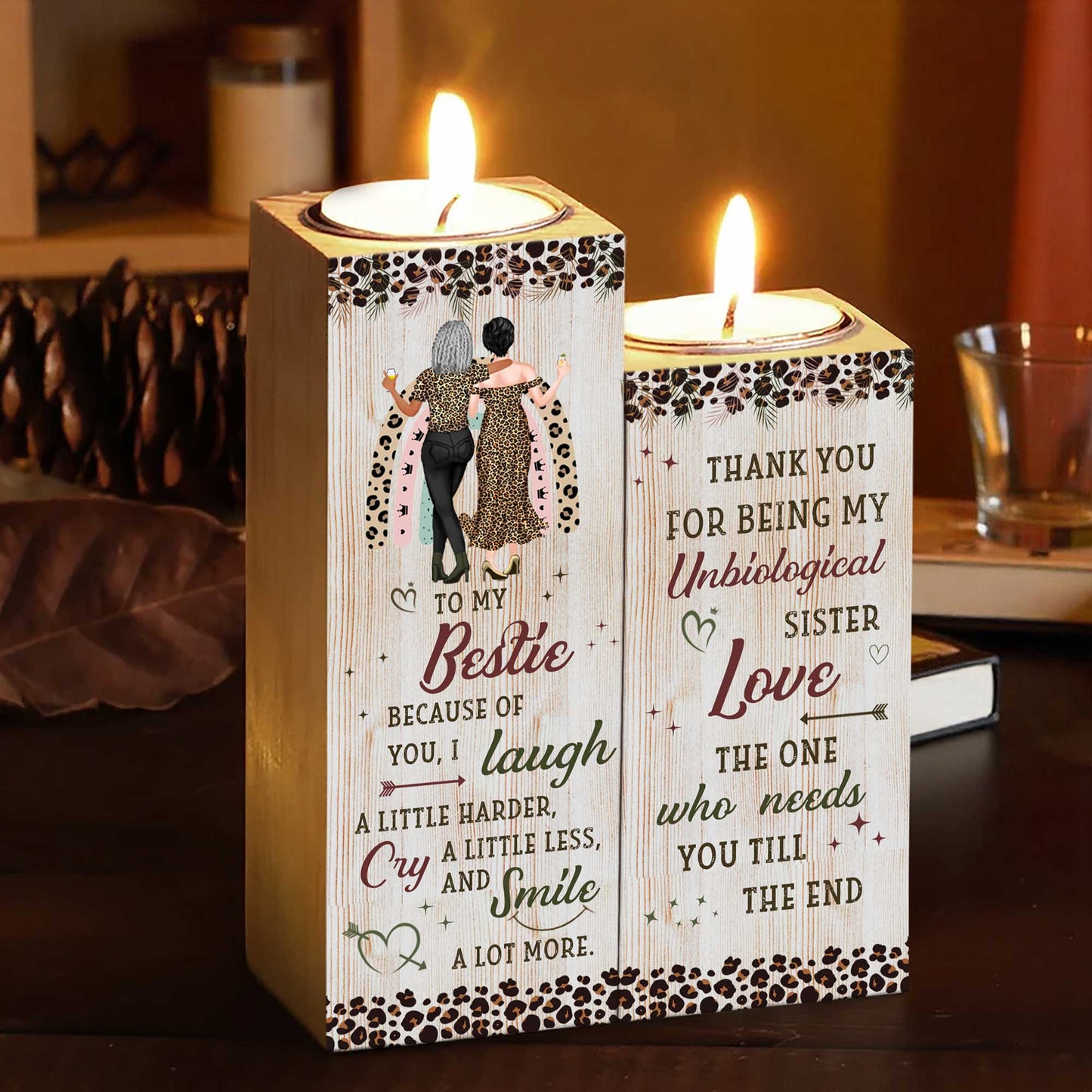 To My Bestie, Because Of You, Love And Hearts Design