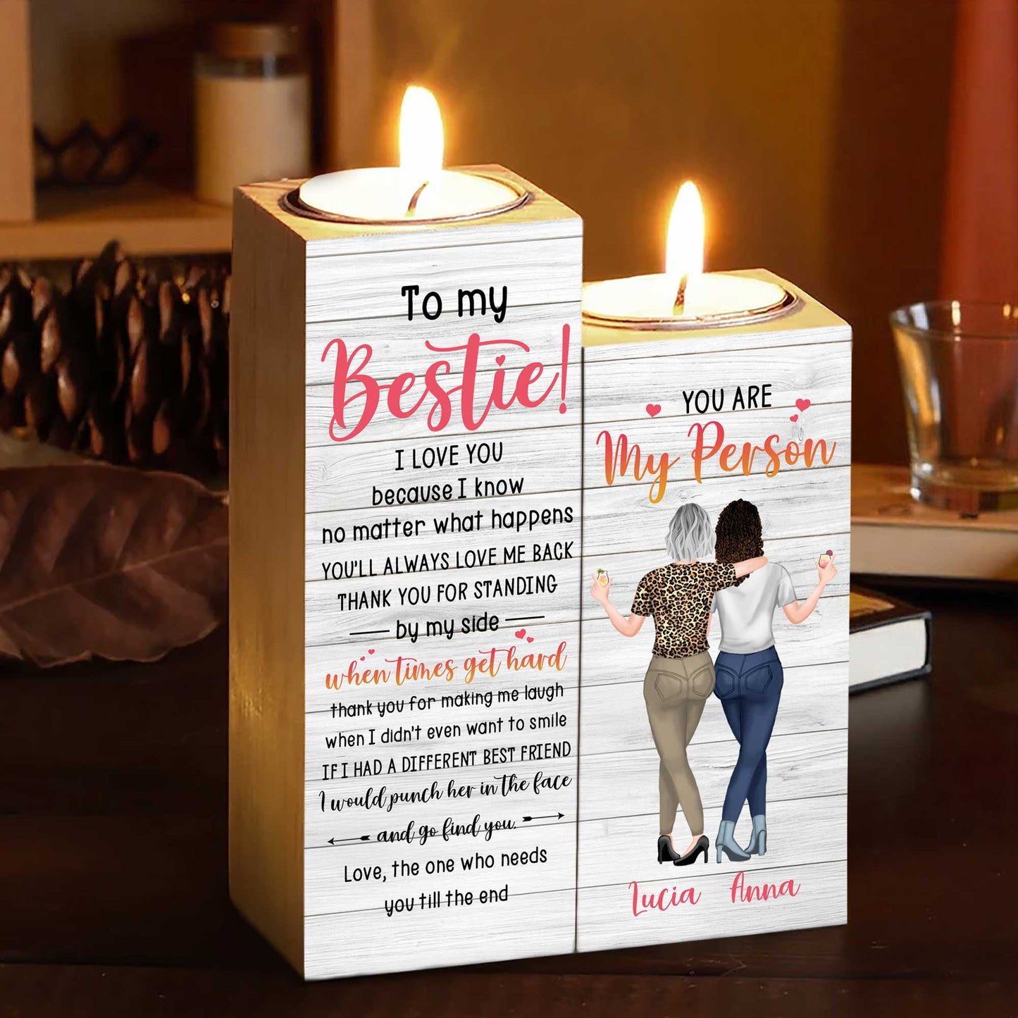To My Bestie Love And Supportive Friendship Candle