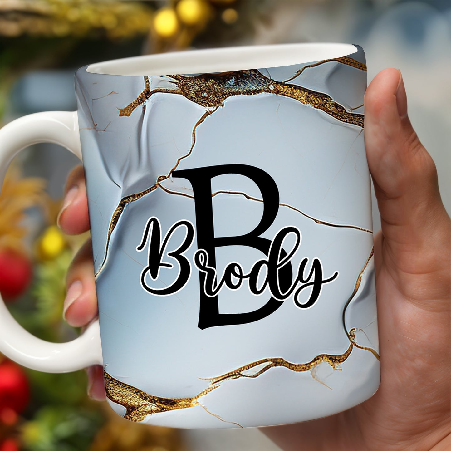 Swirled Marble Your Name Your Adventure Mug