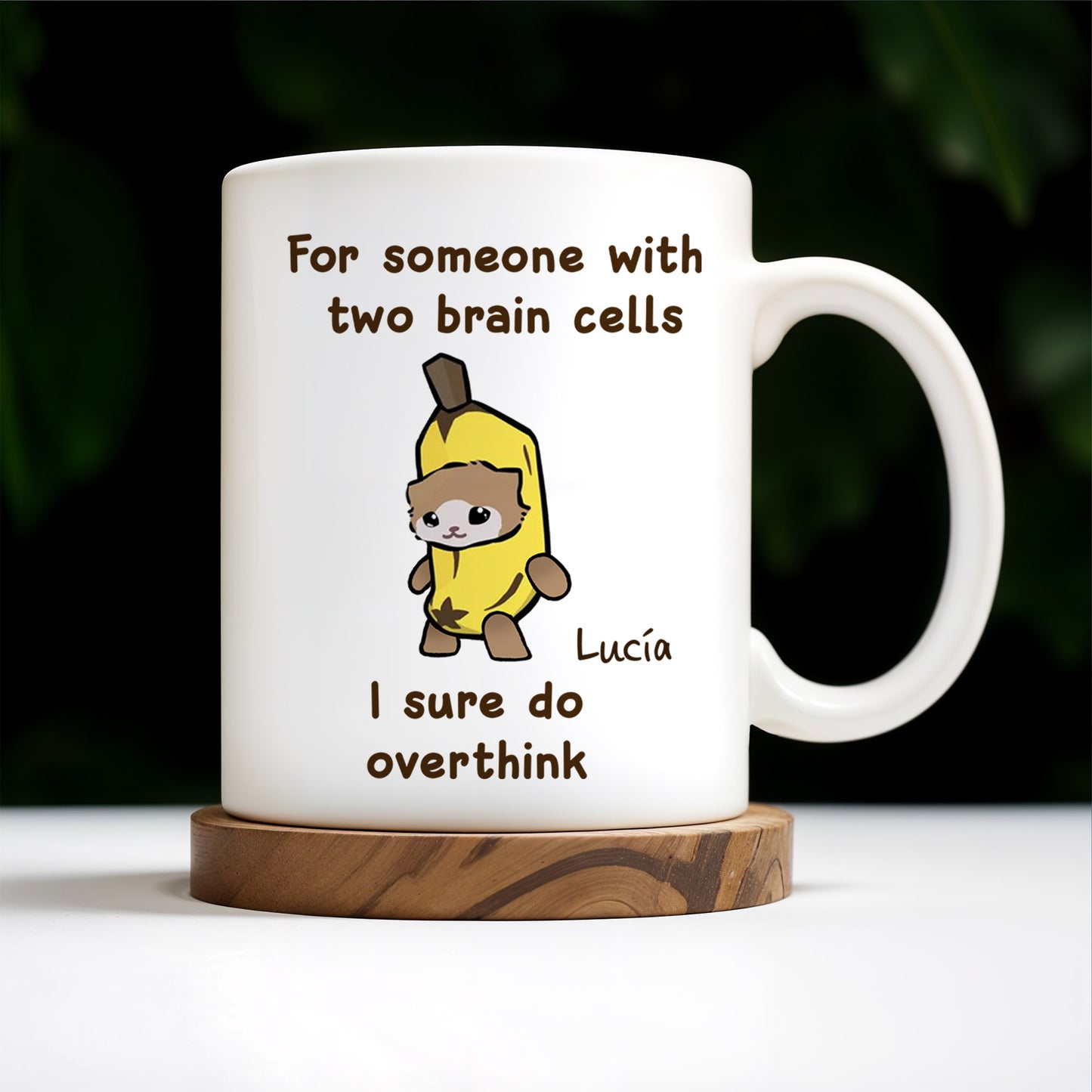 Overthinking Sloth Banana Humor Mug