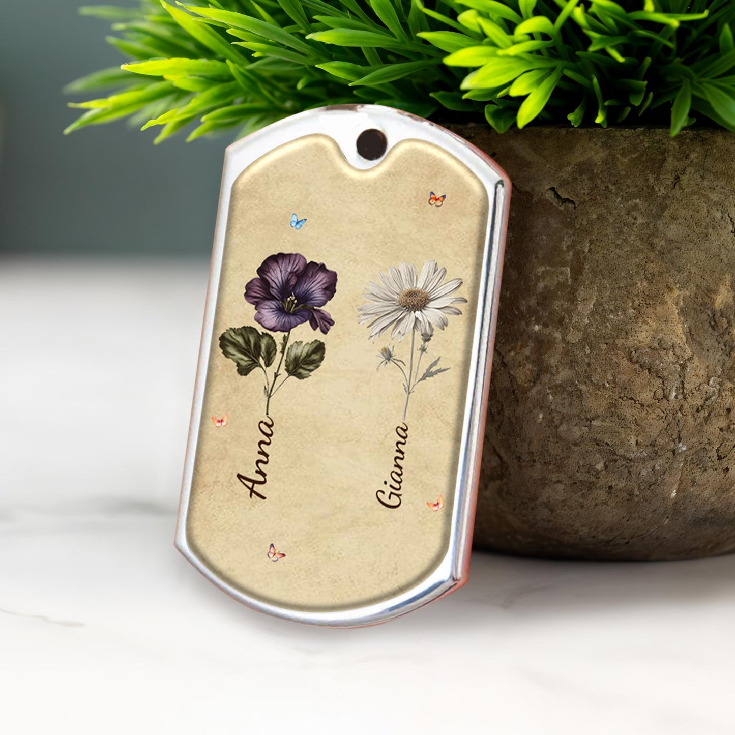 Friends Until Old And New Best Friends Floral Keychain