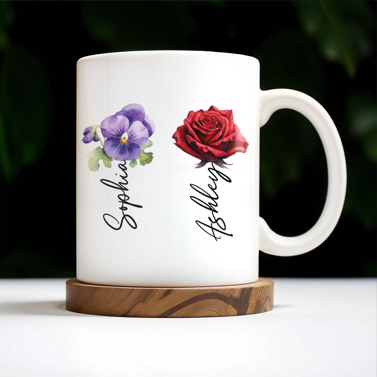 A Friend Is God's Way Of Making Sure We Never Walk Alone Mug With Rose And Pansy
