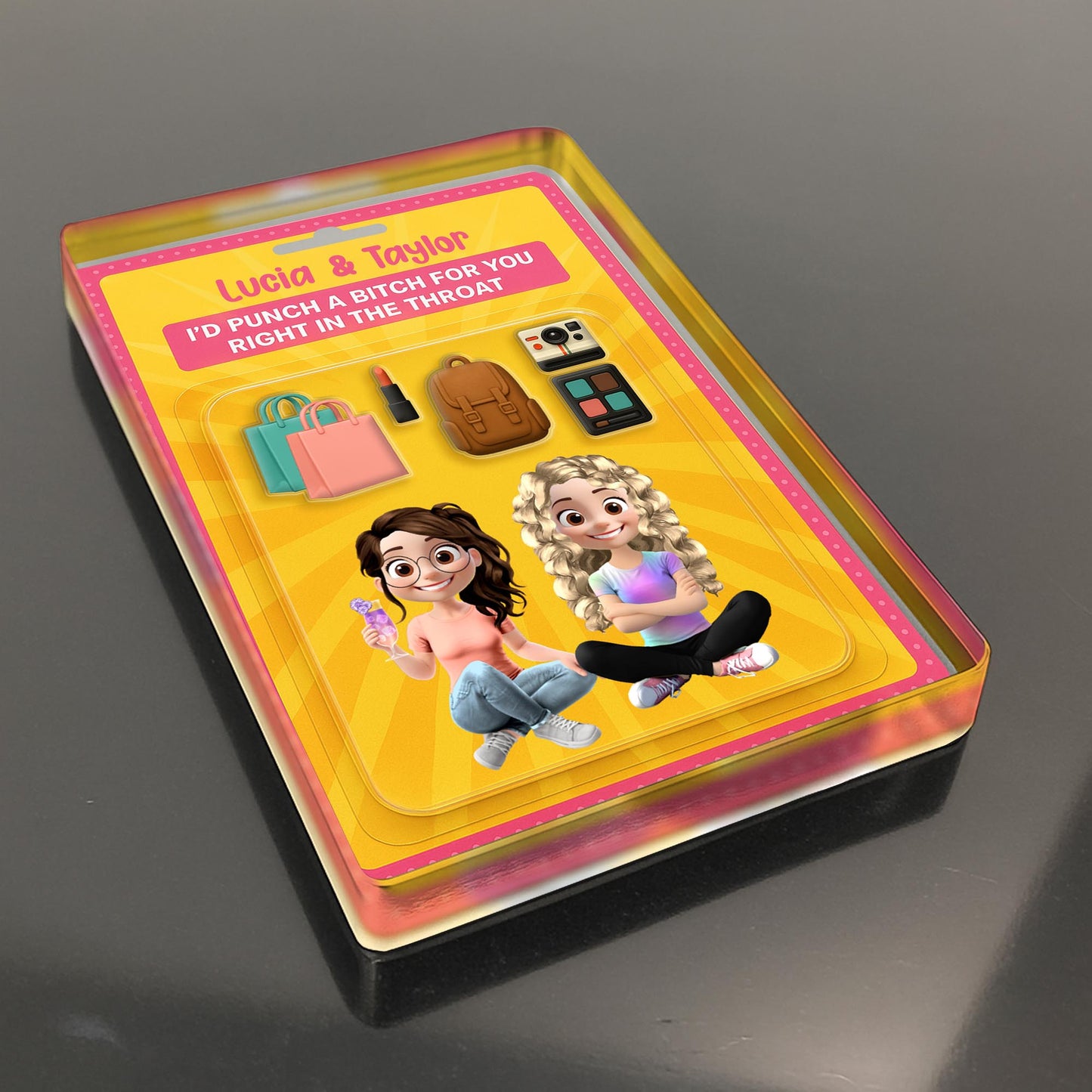 I'd Punch A B*tch For You Right In The Throat, Lipstick, Backpack, Camera