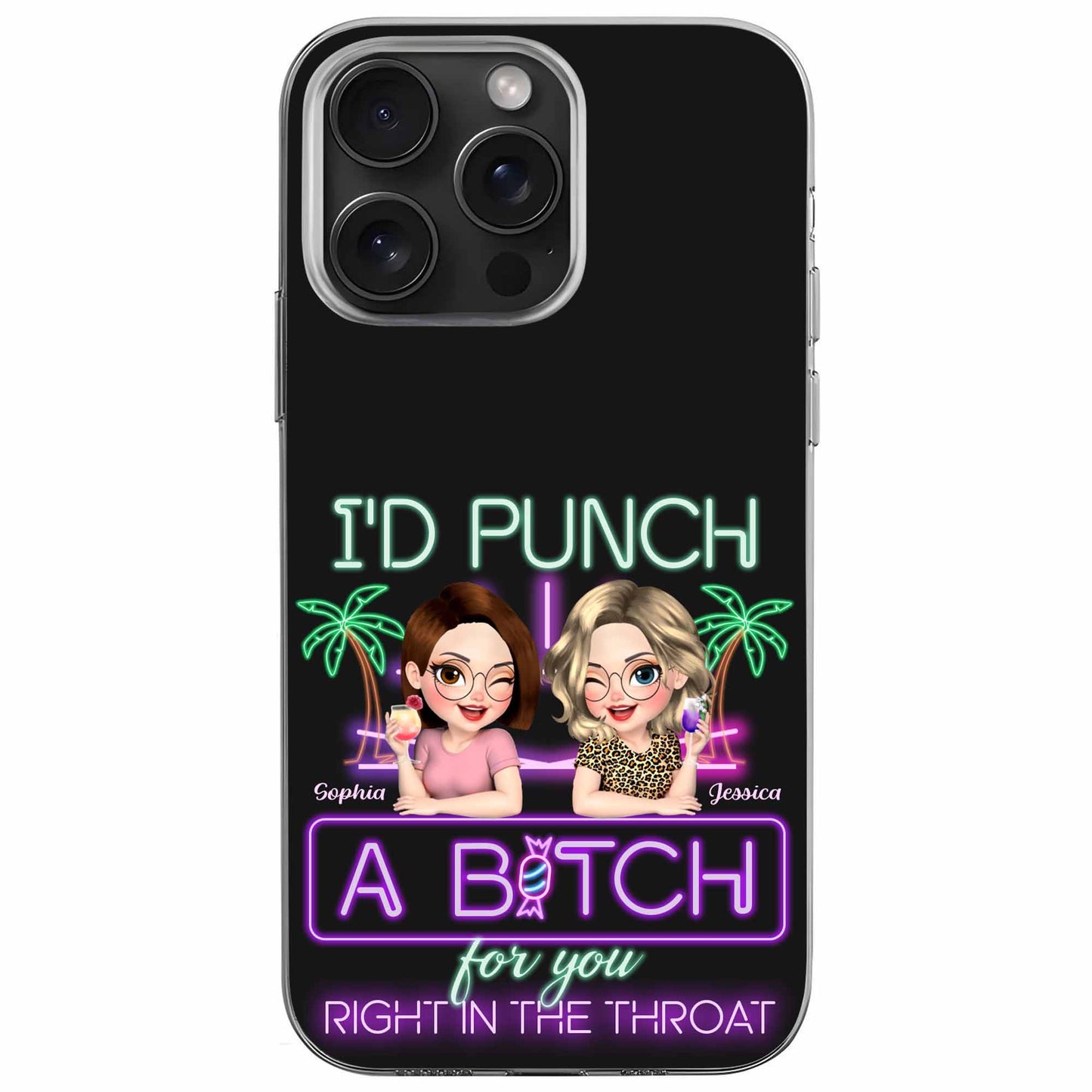 I'd Punch A B*tch For You, Neon Sign Style And Palm Trees