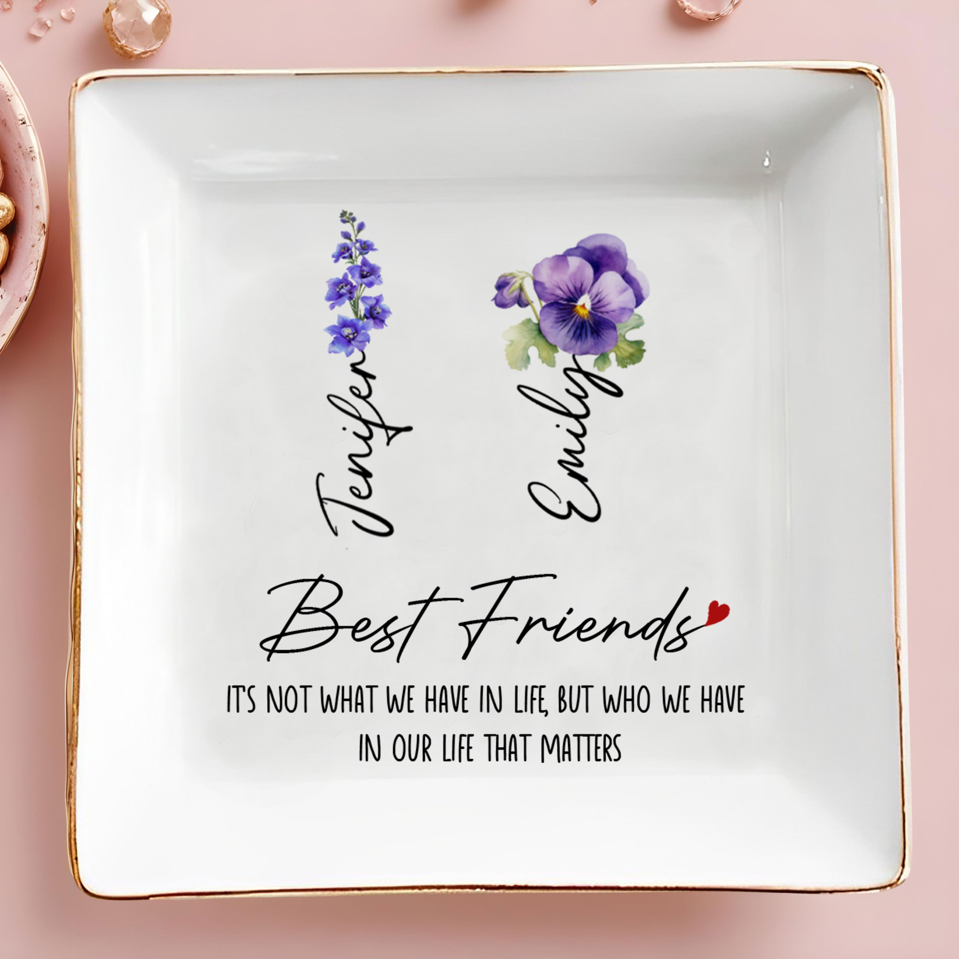 Personalised Romantic Married Ceramic Trinket Jewellery Dish With Name Wedding Engagement Christmas Gift For Couples Bride To Be