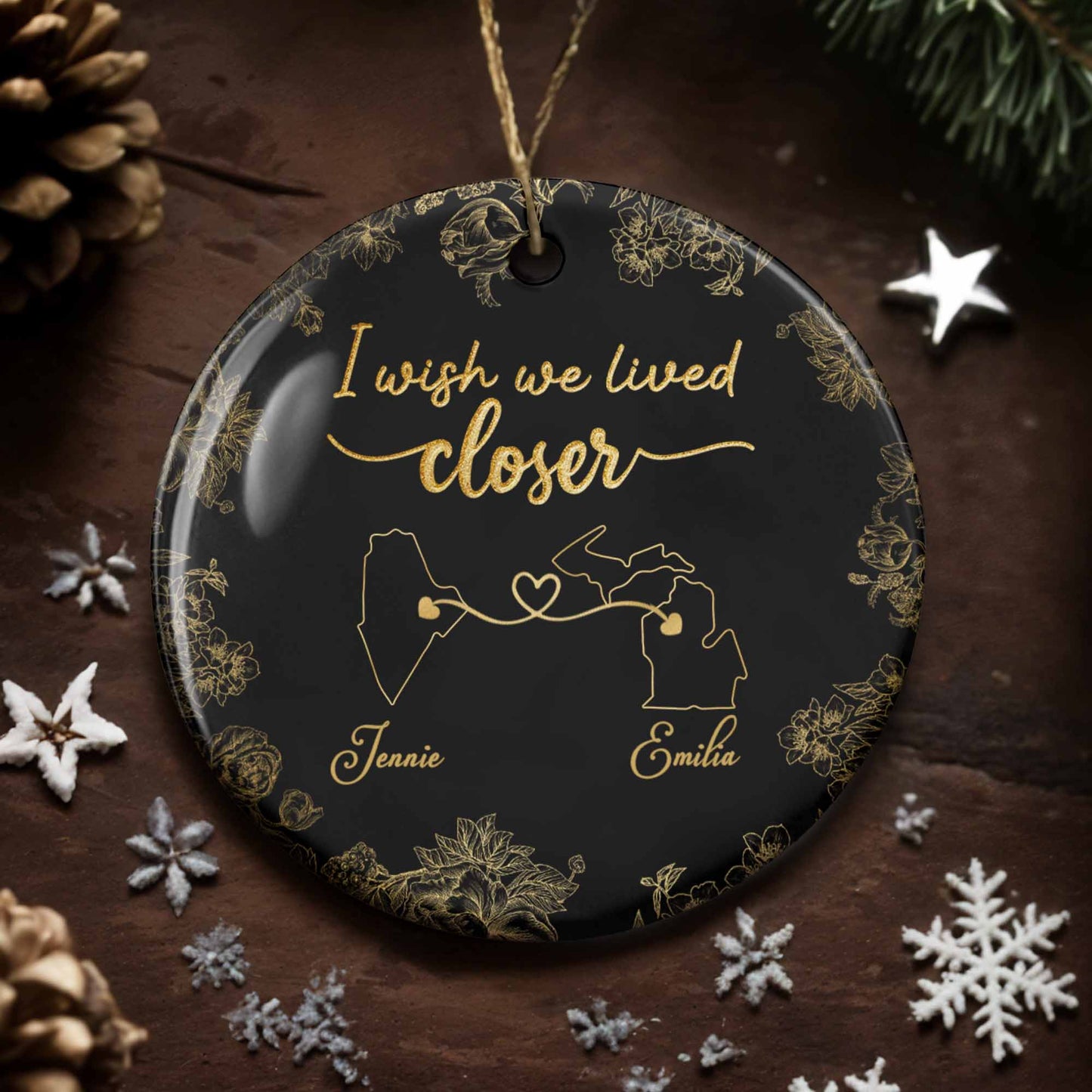 I Wish We Lived Closer With Elegant Floral Design