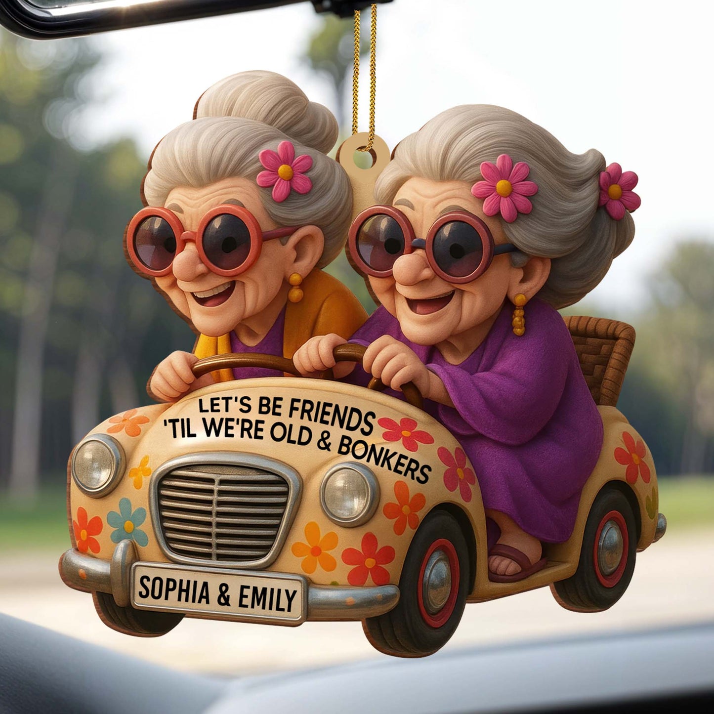 Let's Be Friends 'Til We're Old & Bonkers, Car and Flowers