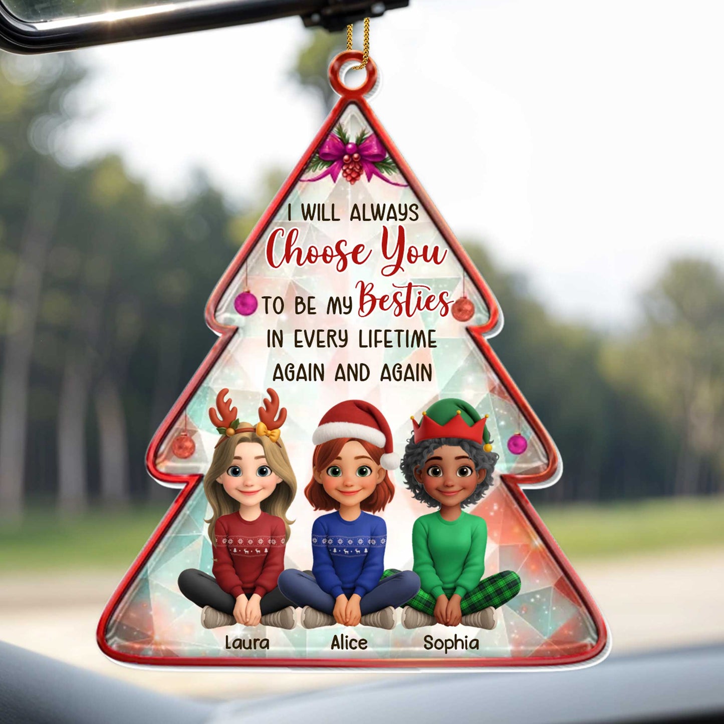 I Will Always Choose You To Be My Besties, Santa Hats, Reindeer Antlers