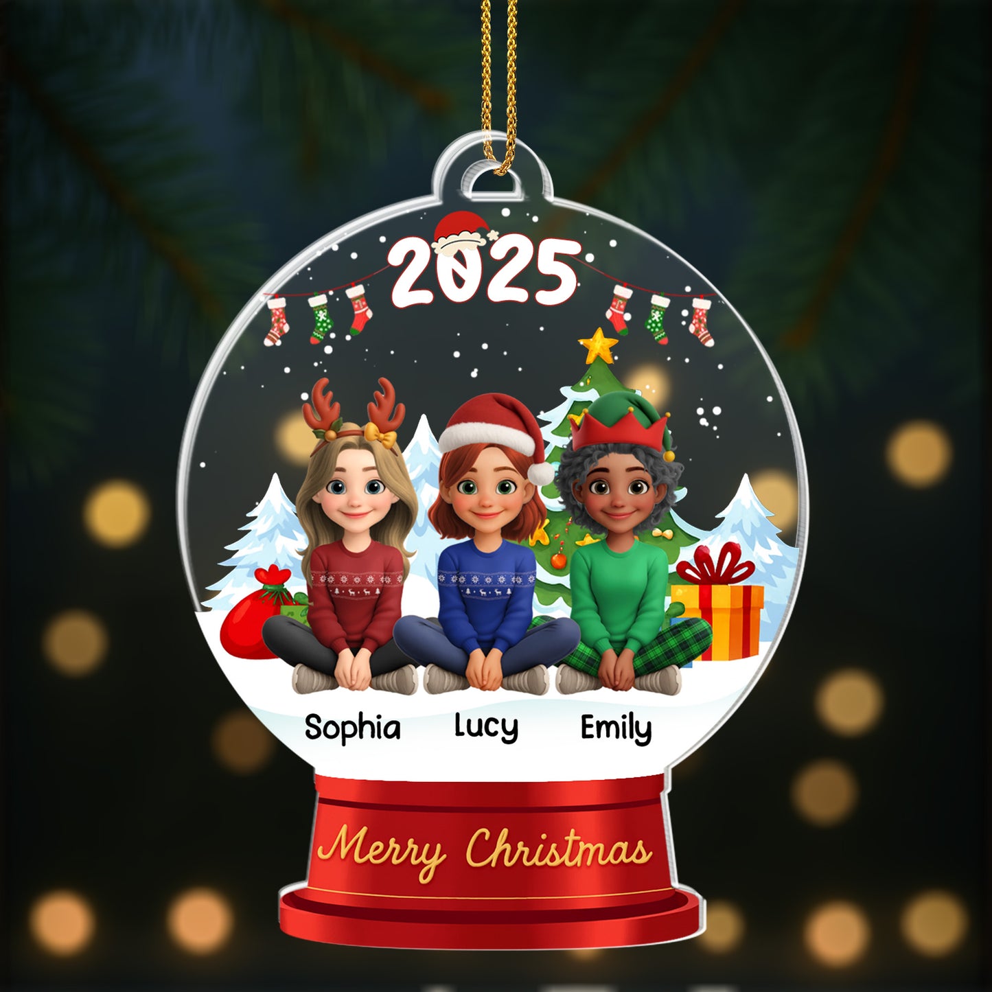 Merry Christmas, Children Celebrating