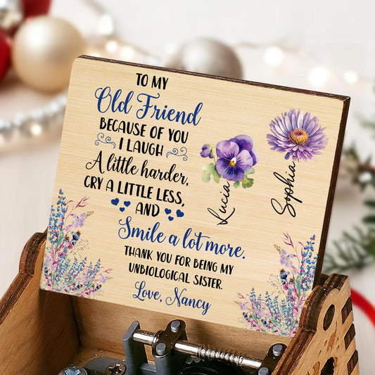 To My Old Friend, Thank You For Being My Unbiological Sister, Flowers