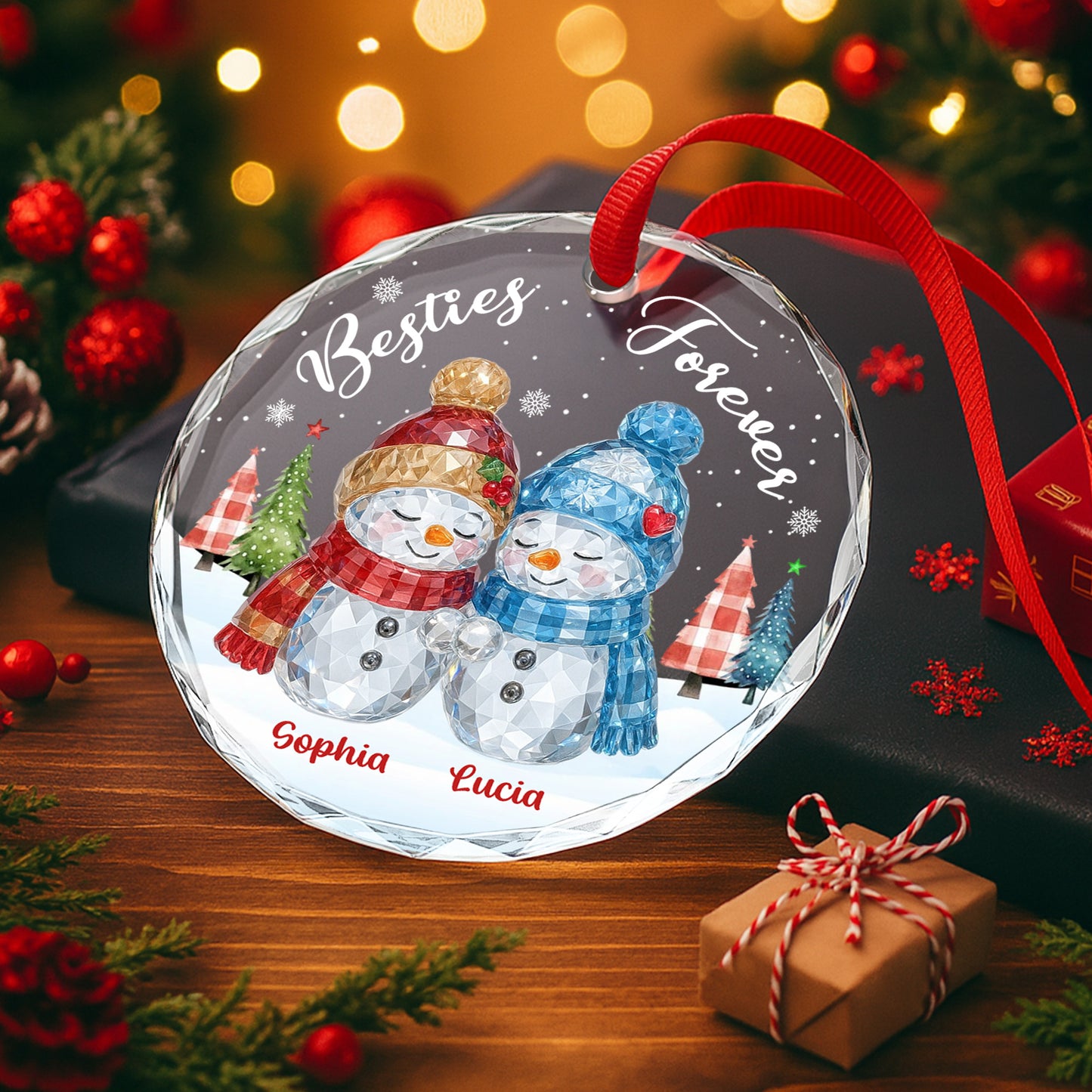 Besties Forever Snowmen Ornament