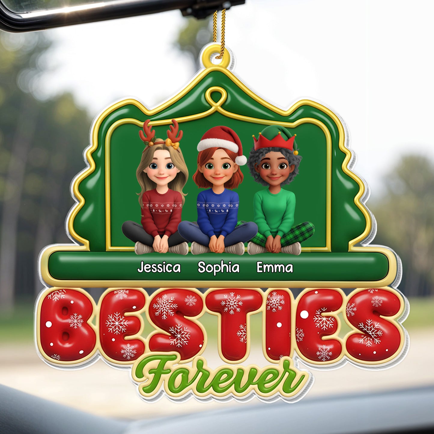 Besties Forever Christmas Ornament