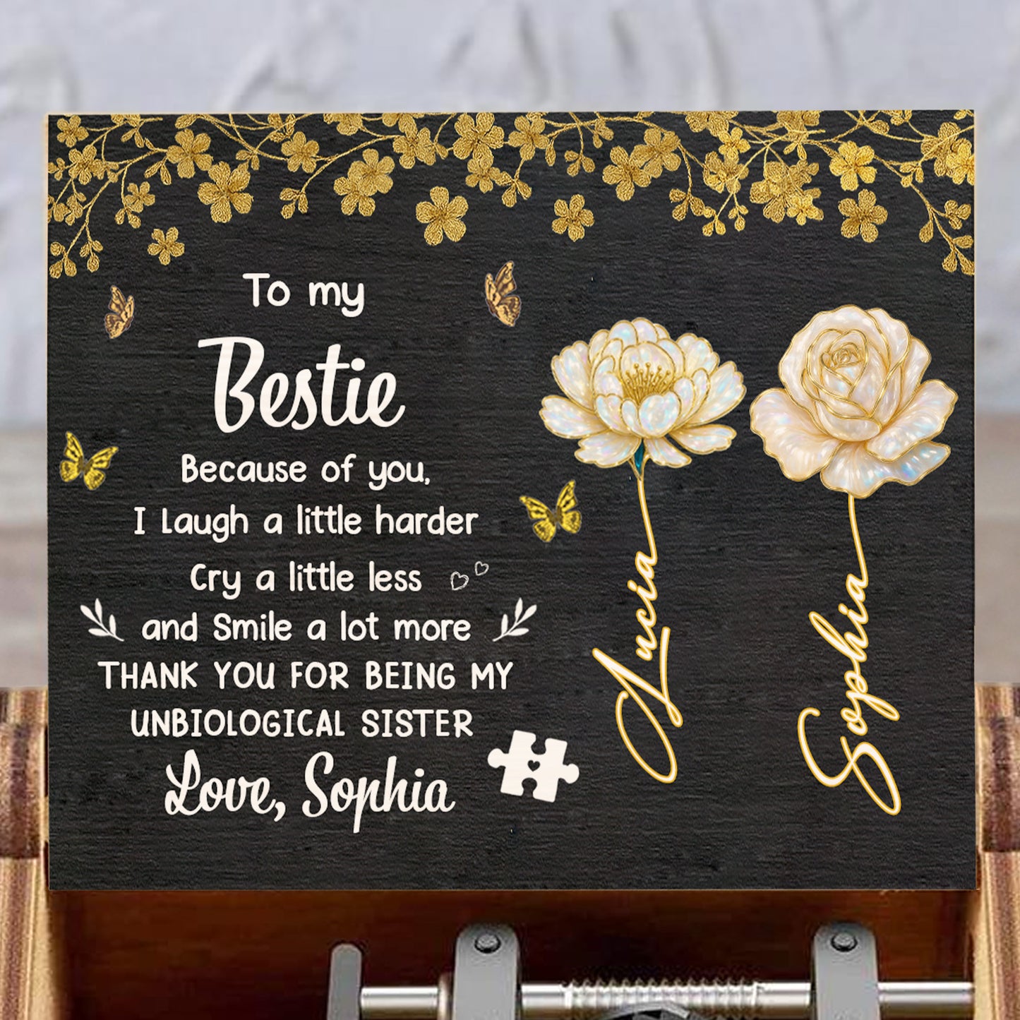 To My Bestie, Thank You For Being My Unbiological Sister