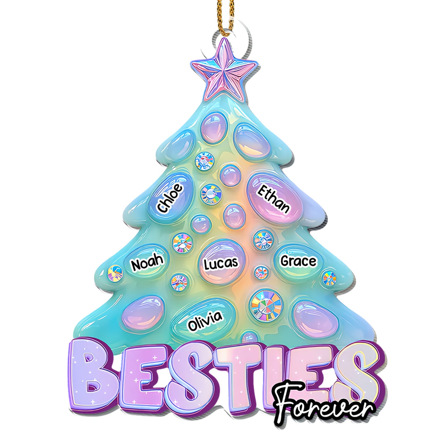 Besties Forever Christmas Tree Ornament