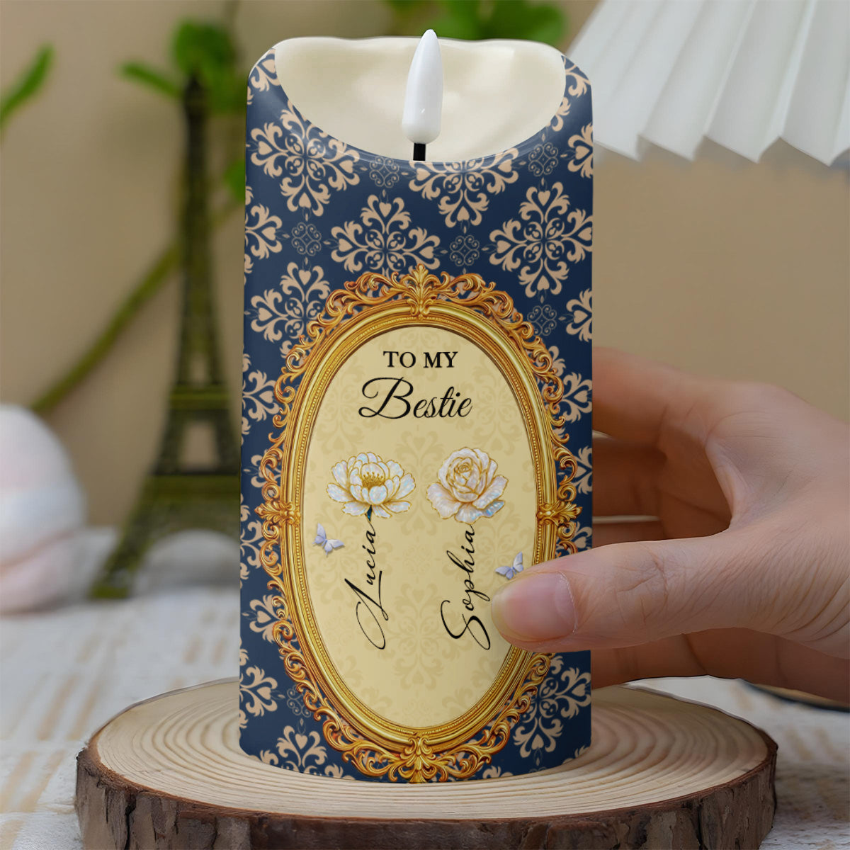 To My Bestie With Flowers And Butterflies