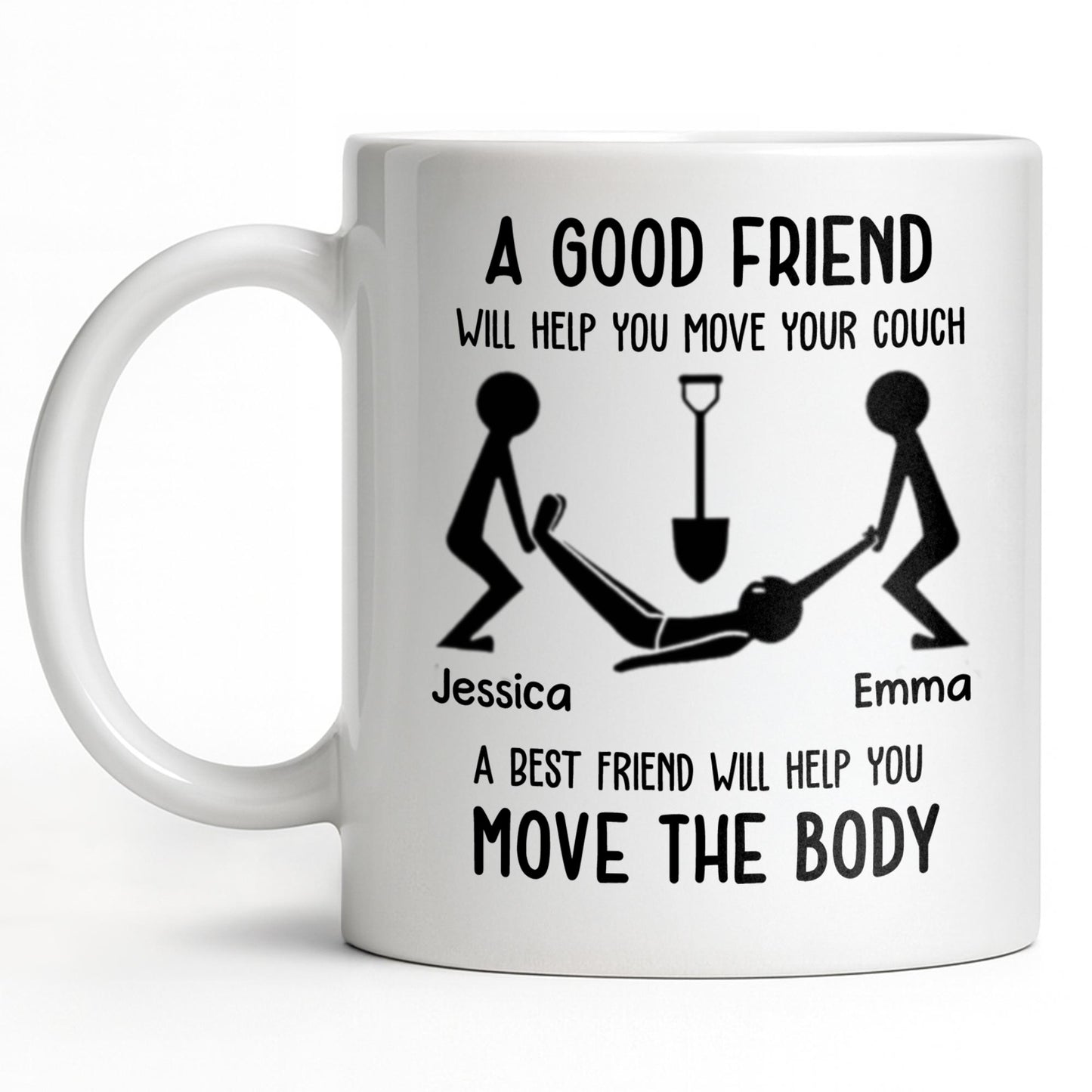 A Good Friend Will Help Move Your Couch, Stick Figures Design