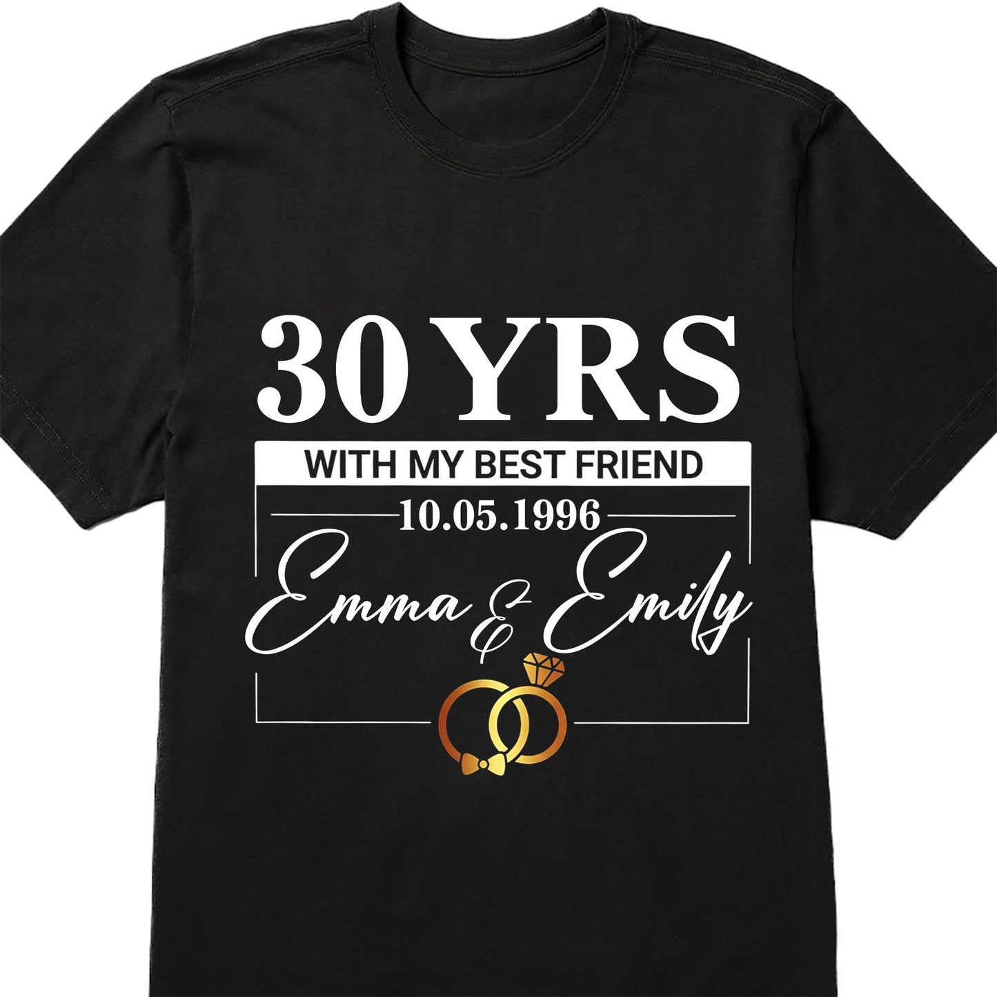 With My Best Friend, Rings And Elegant Script