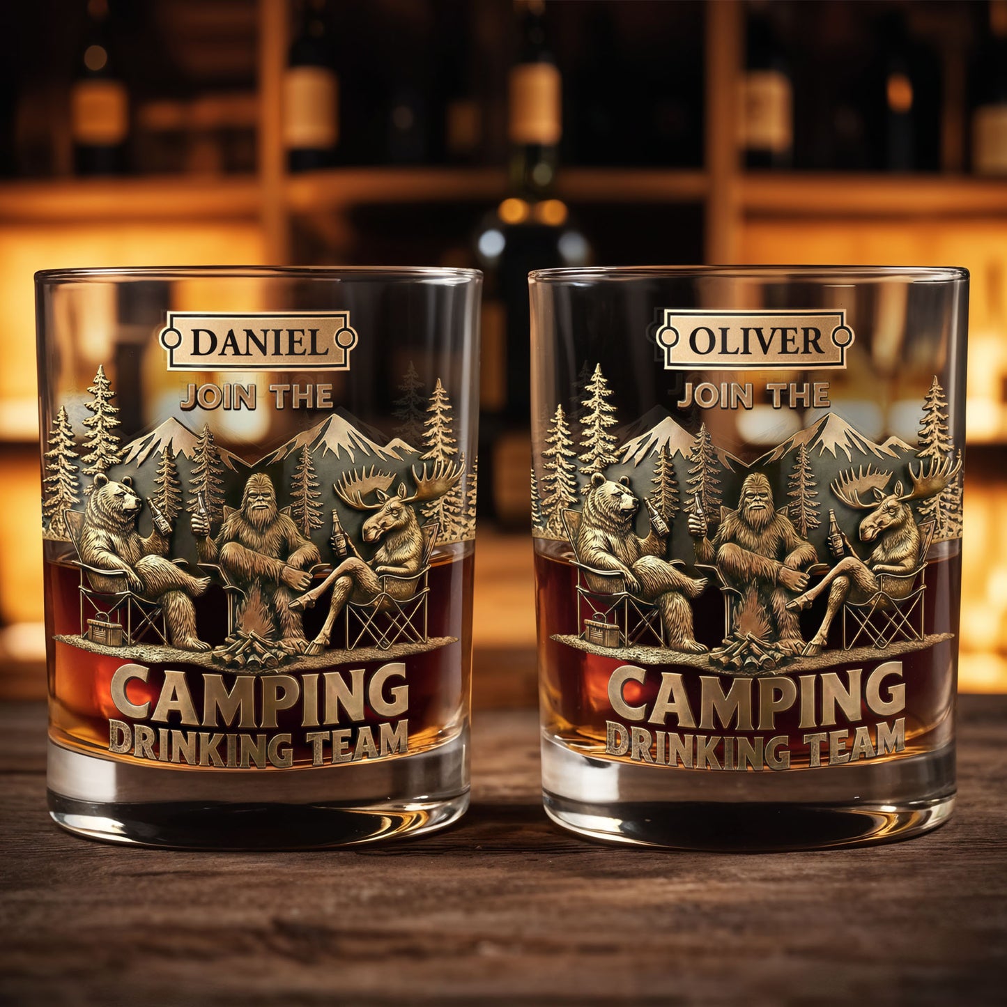 Join The Camping Drinking Team, Bigfoot and Bear Design