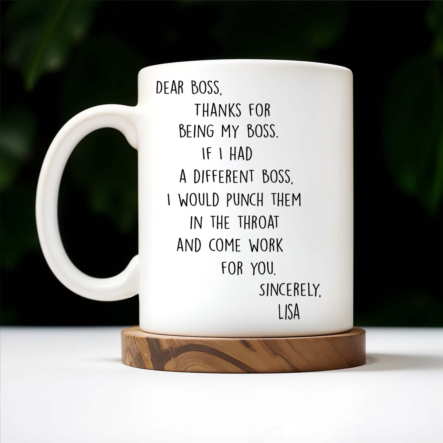 Thanks For Being My Boss Appreciation Coffee Mug