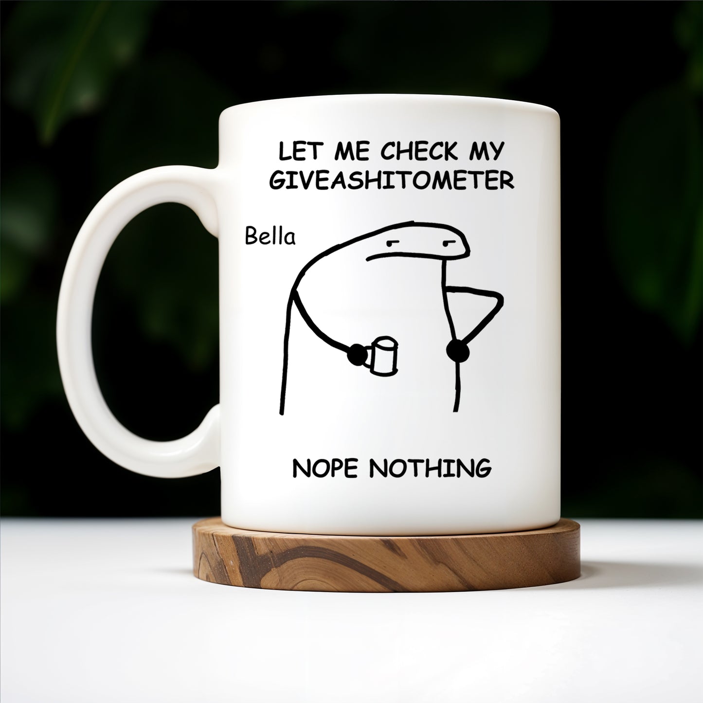 Let Me Check My Giveashitometer Nope Nothing Mug