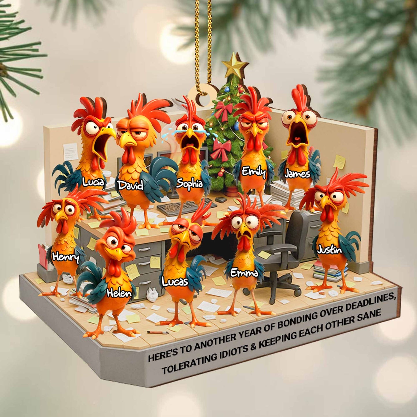 Here's To Another Year Of Bonding, Chickens Office Celebration