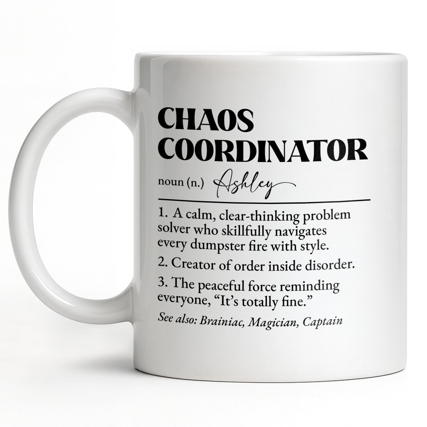 Chaos Coordinator, Definition Text Design