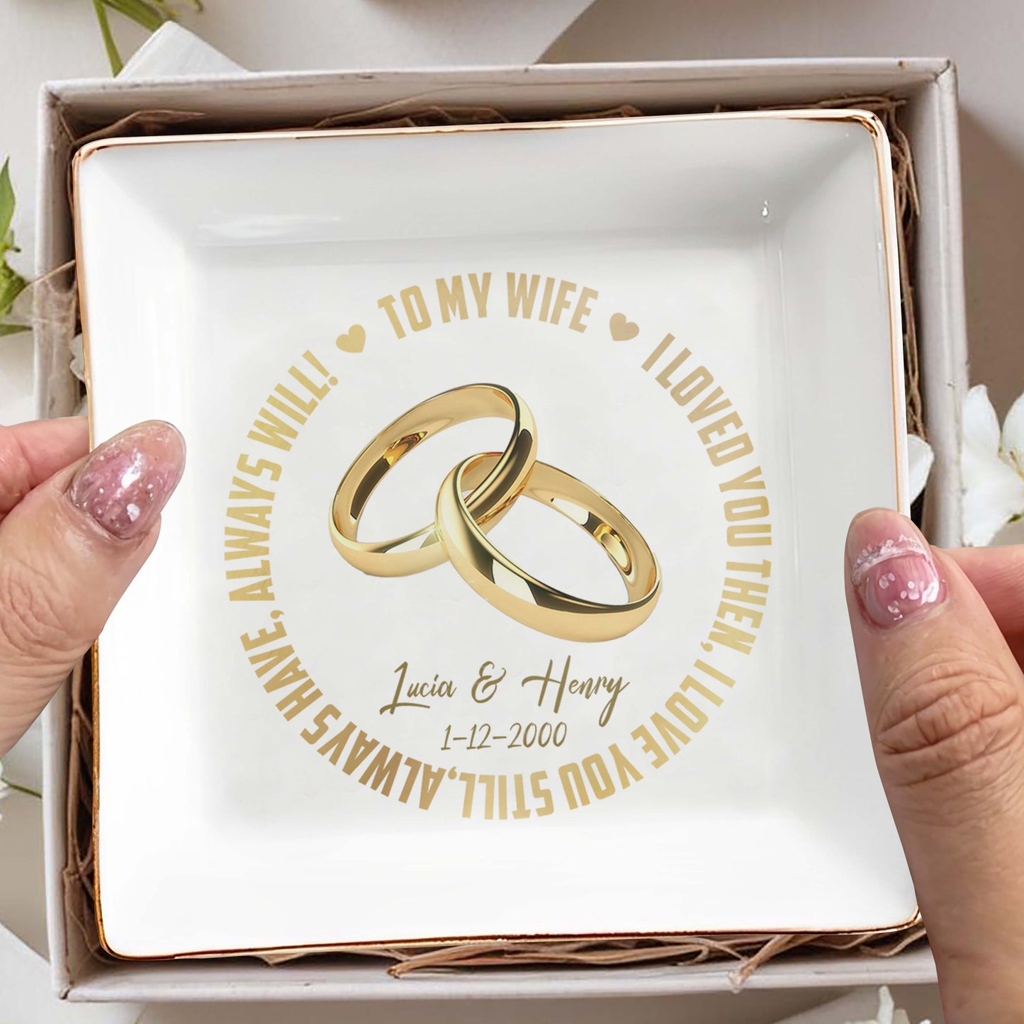 Loved You Then Love You Still Wedding Rings Heart Dish