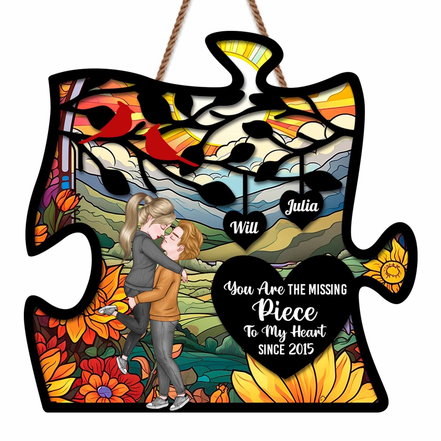 You Are The Missing Piece With Couple And Flowers