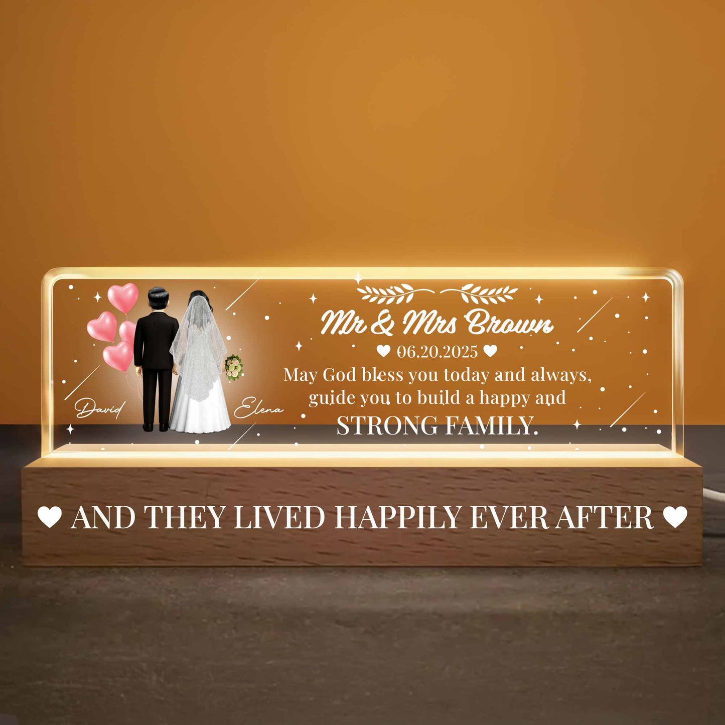 May God Bless You Today And Always, Wedding Couple And Hearts