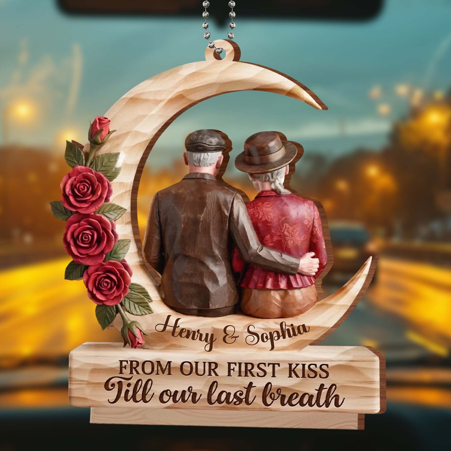 From Our First Kiss Till Our Last Breath, Crescent Moon With Roses