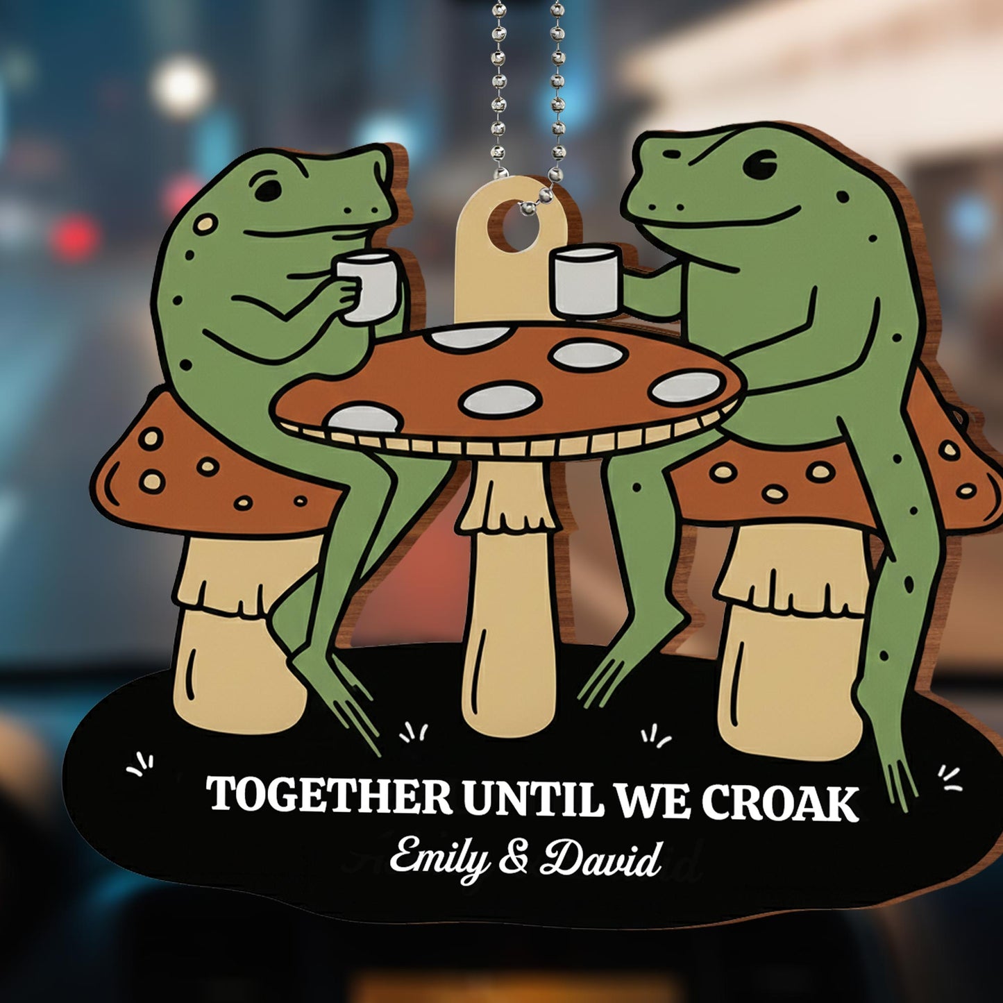 Together Until We Croak, Frogs At Mushroom Table