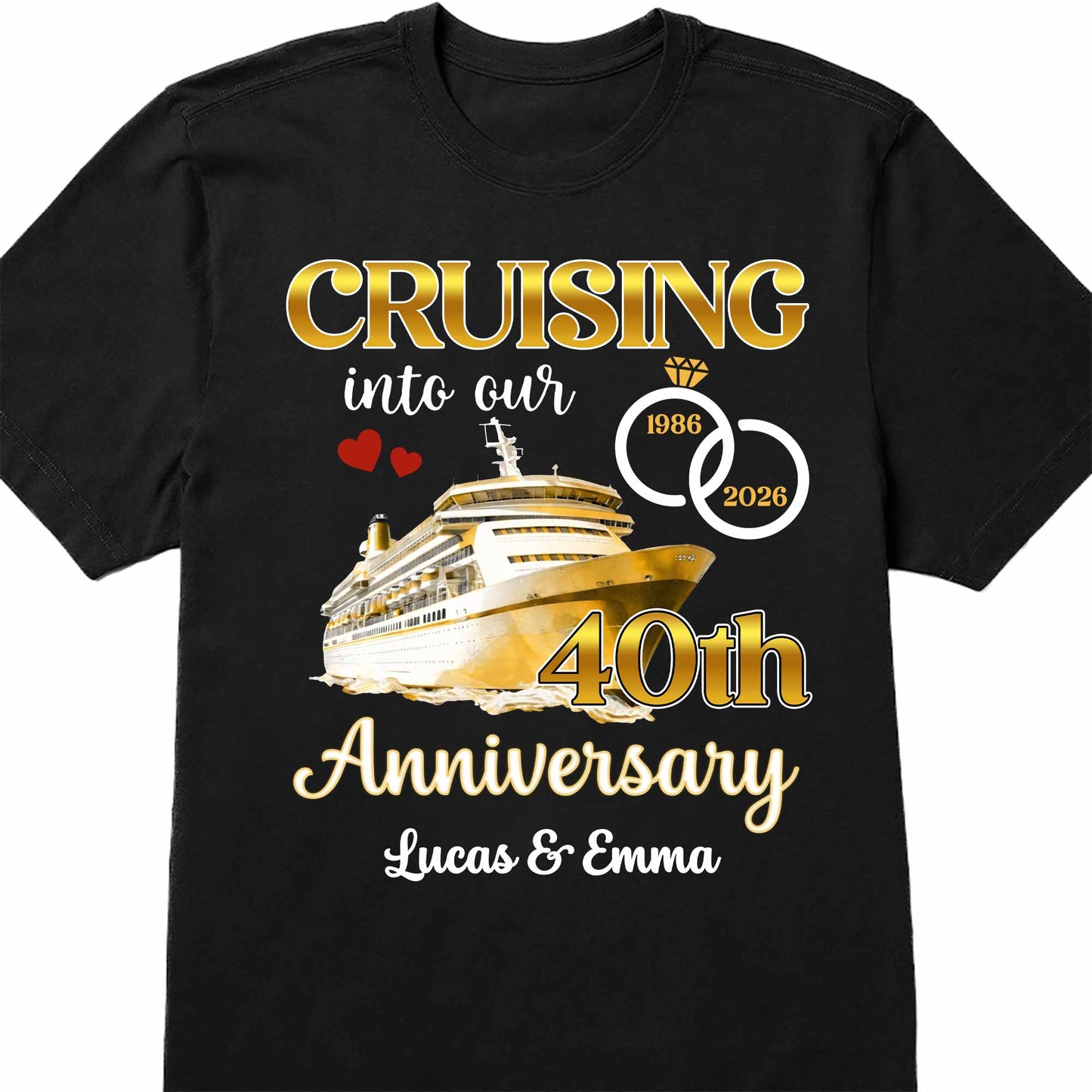 Cruising Into Our 40th Anniversary, Cruise Ship and Rings