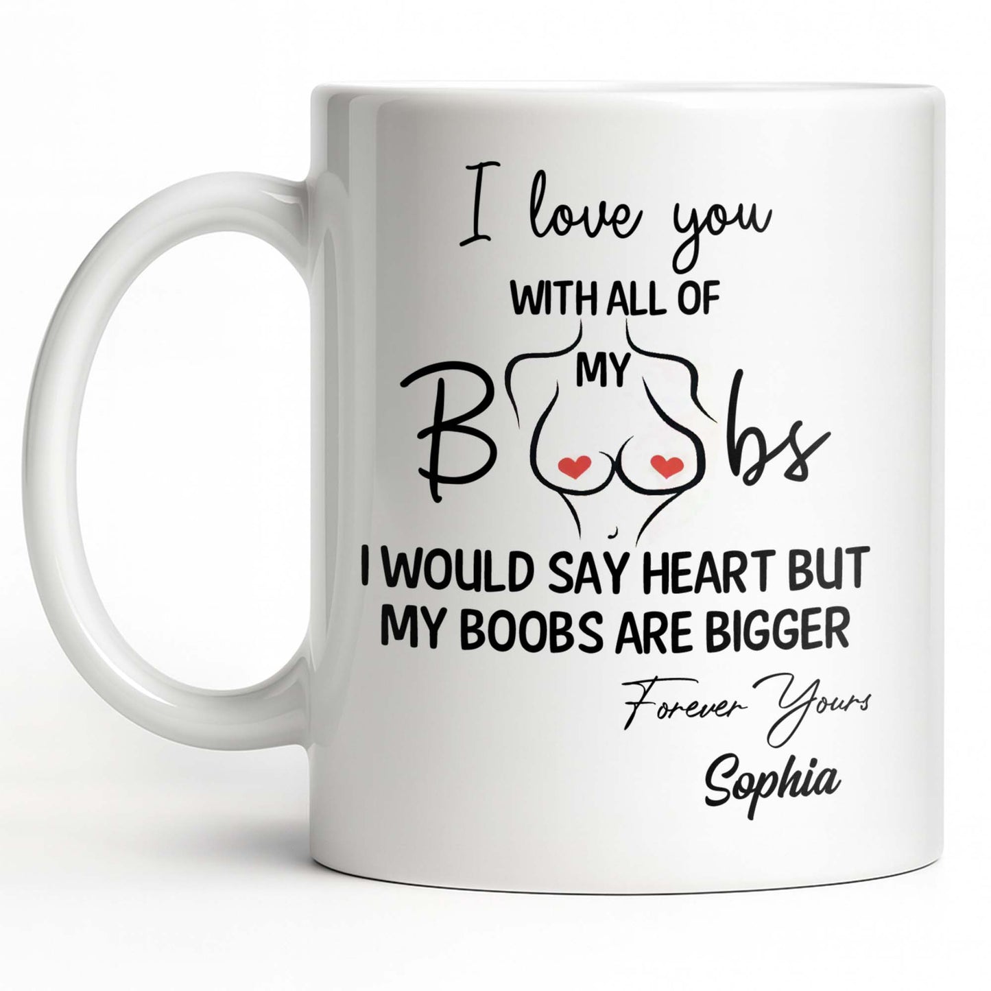 I Love You With All Of My Heart, Woman Figure and Heart Design