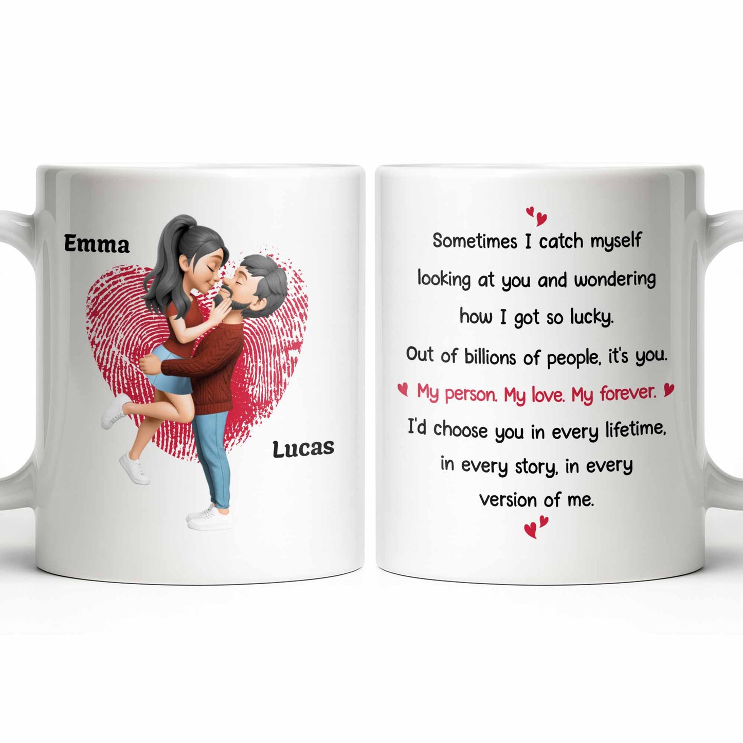 My Person My Love My Forever, Heart And Couple Design