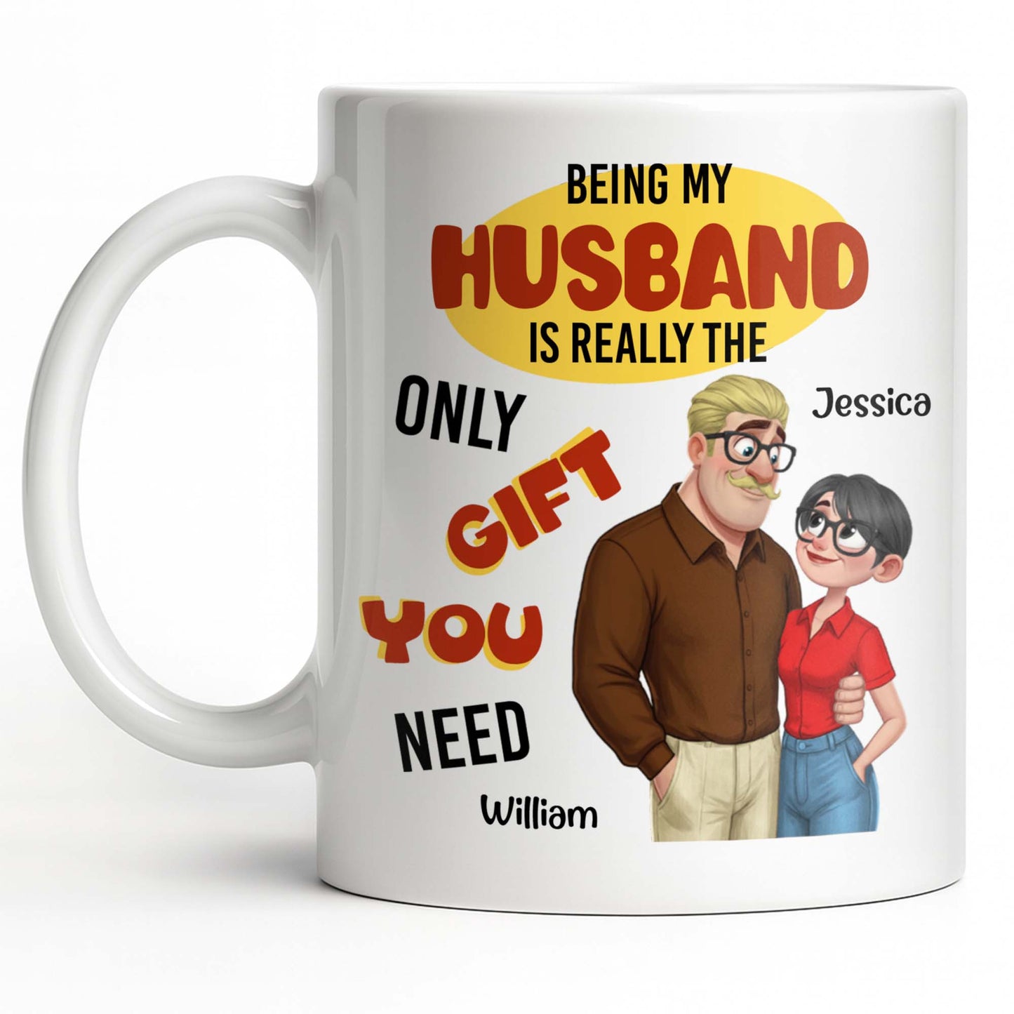 Being My Husband Only Gift You Need Couple Cartoon