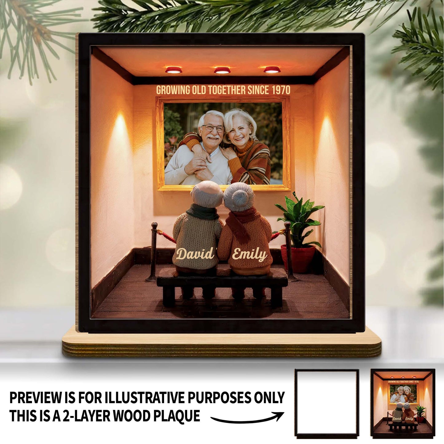 Growing Old Together Since, Elderly Couple on Bench