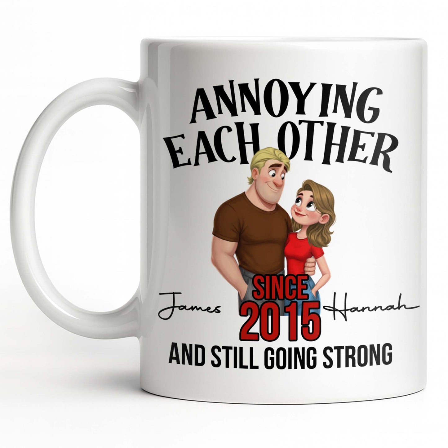 Annoying Each Other Since And Still Going Strong Couple Illustration